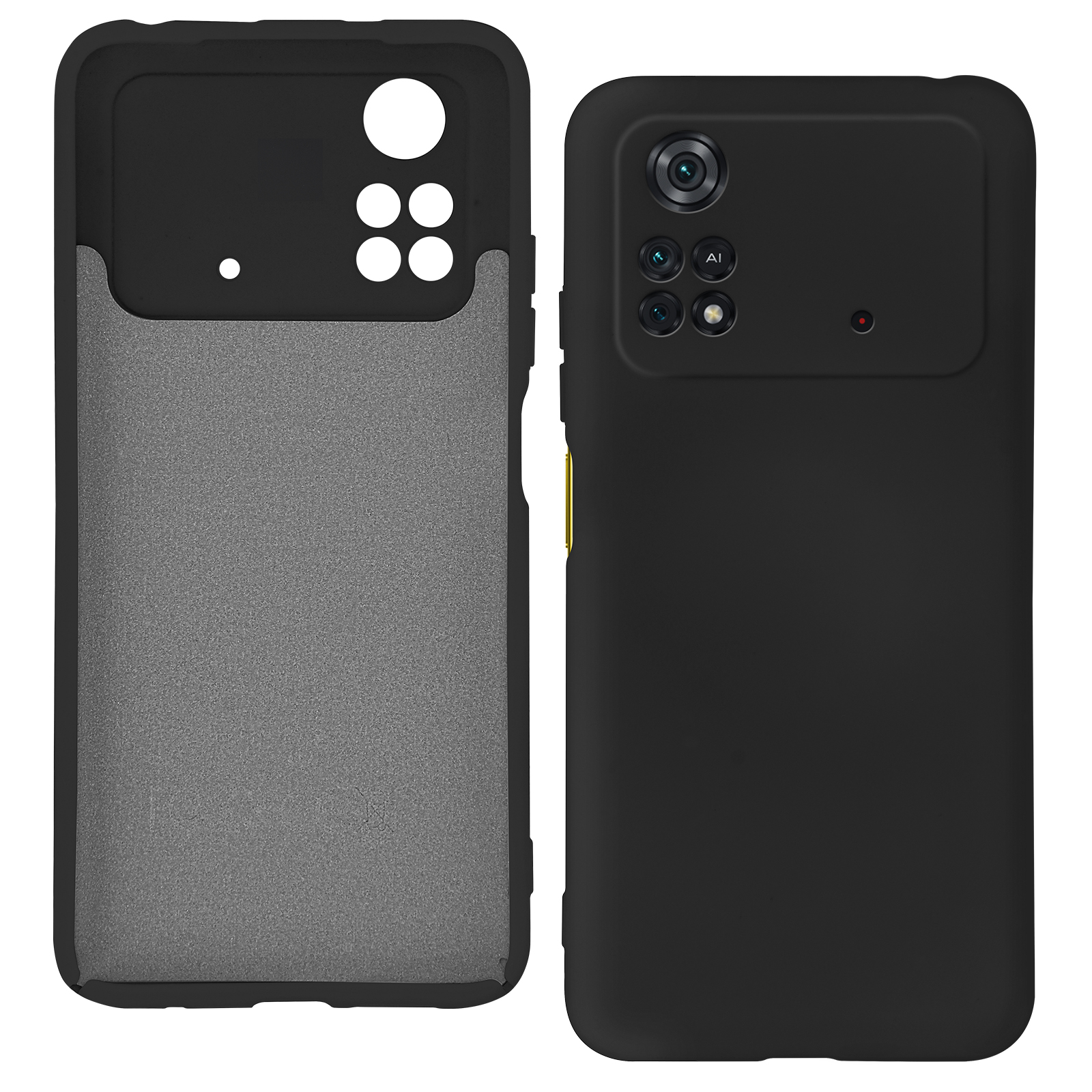 Coque Xiaomi Poco M4 Pro 5G + 2 Verres Trempés - Housse Silicone Noire Anti-choc - Neuf