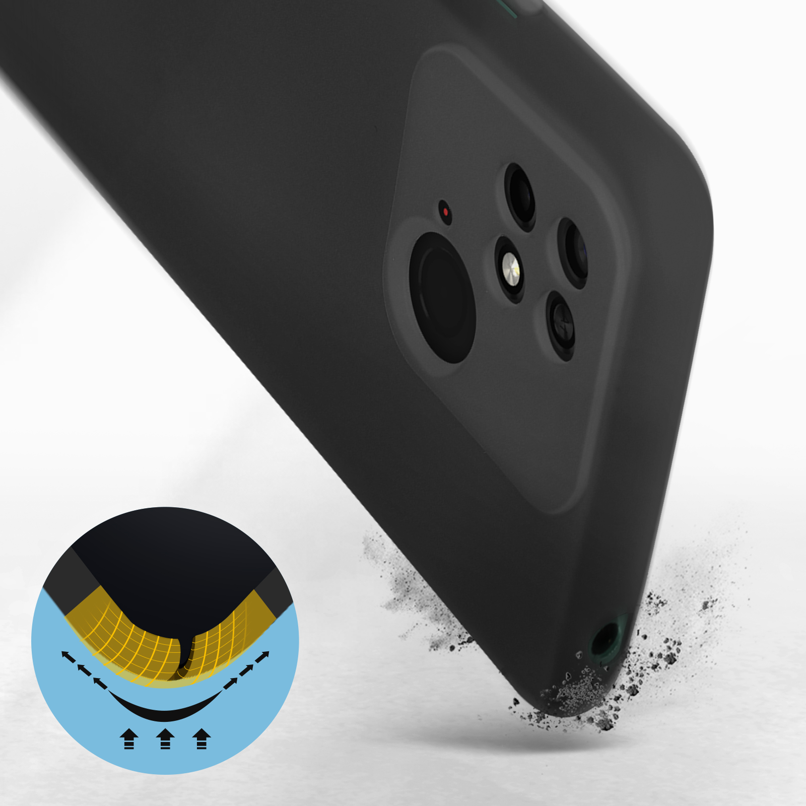 Custodia per Xiaomi Redmi 10 / 10 Prime Custodia in silicone cover telefono colori carbonio