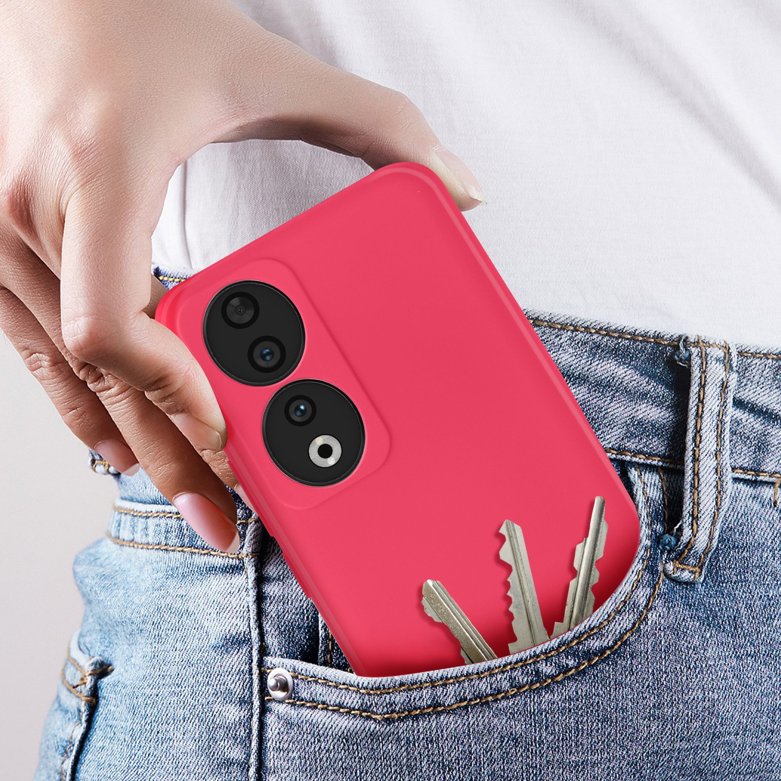Custodia Per Honor 90 In TPU Morbido Con Motivo Palloncino Rosa, Ultra Sottile Antigraffio, Ricarica Wireless - 4