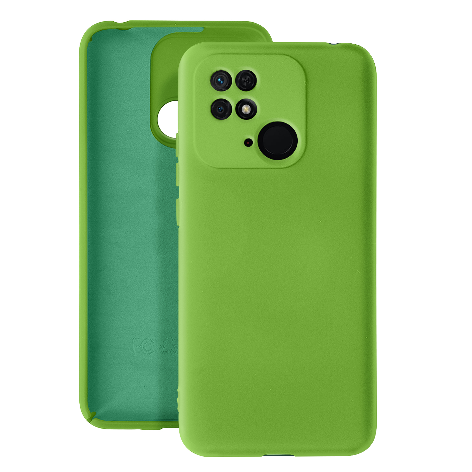 Cover Protettiva Per Xiaomi Redmi 10C - Custodia Antiurto TPU E PC Con Supporto Nascosto, Morbida E Antiscivolo (Rosso)