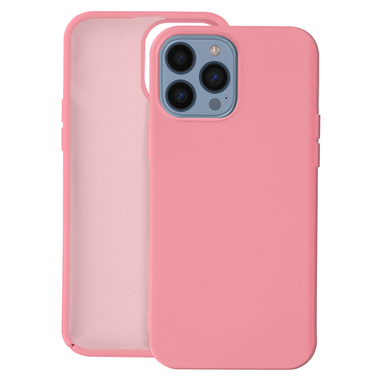 Custodia Per IPhone 13 Pro, Cover Sottile In Silicone TPU Trasparente, Antiurto, Colore Rosa Pesca Mini, 6.1 Pollici - 4