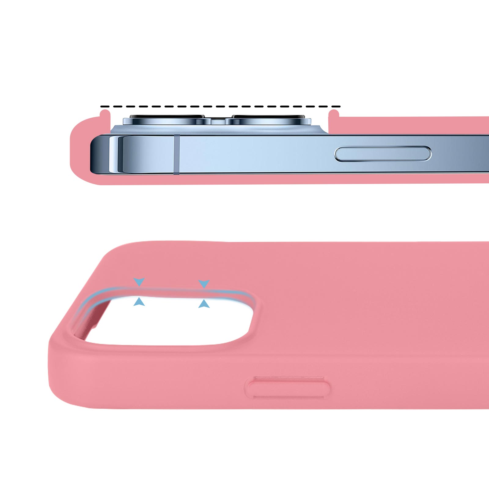 MyGadget Cover per iPhone 13 Pro - Custodia Protettiva in Silicone Morbido – Case TPU Flessibile - Ultra Protezione Antiurto & Antigraffio - Nero