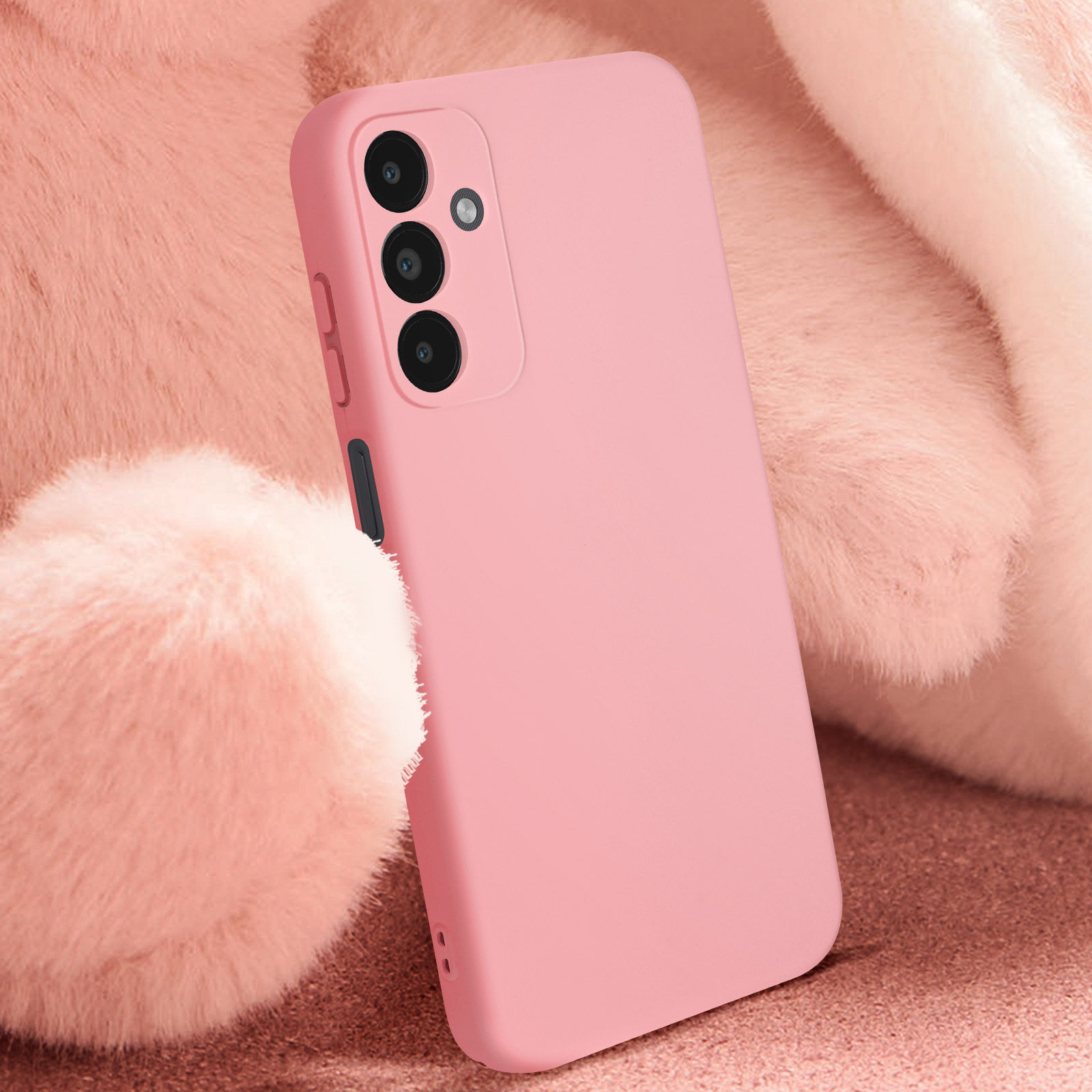 Cover Silicone TPU Per Oppo A15/A15s/A35 - Antiurto Ultrasottile, Rosa, Ritagli Precise - 2