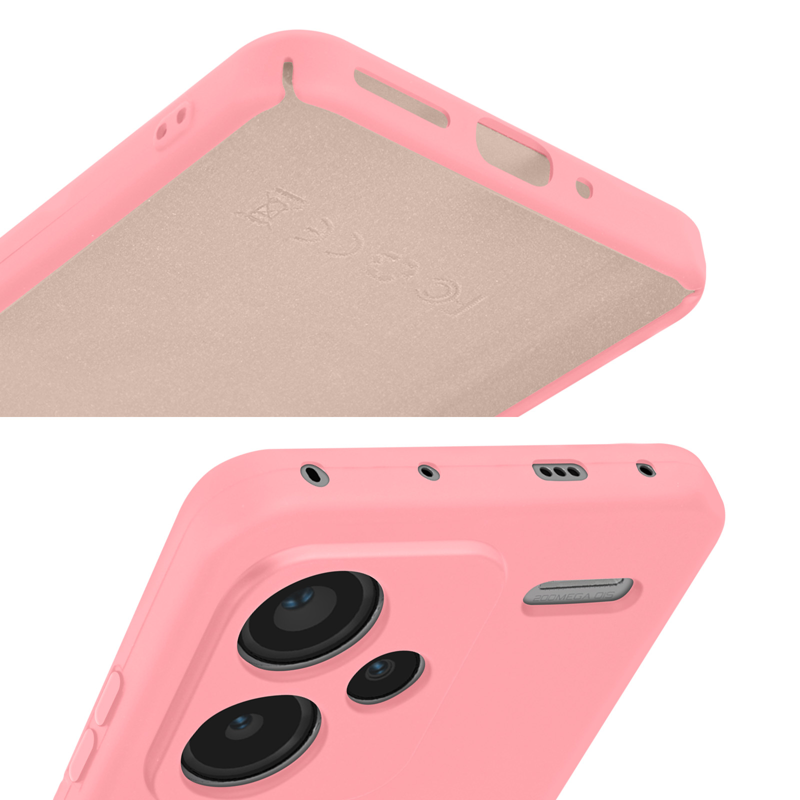 COMAKU Cover Armor per Xiaomi Redmi Note 13 Pro 5G/ Poco X6 5G, Custodia TPU +PC Antiurto con Anello Supporto [con 2 Pezzi Vetro Temperato Pellicola Schermo ] - Rosso