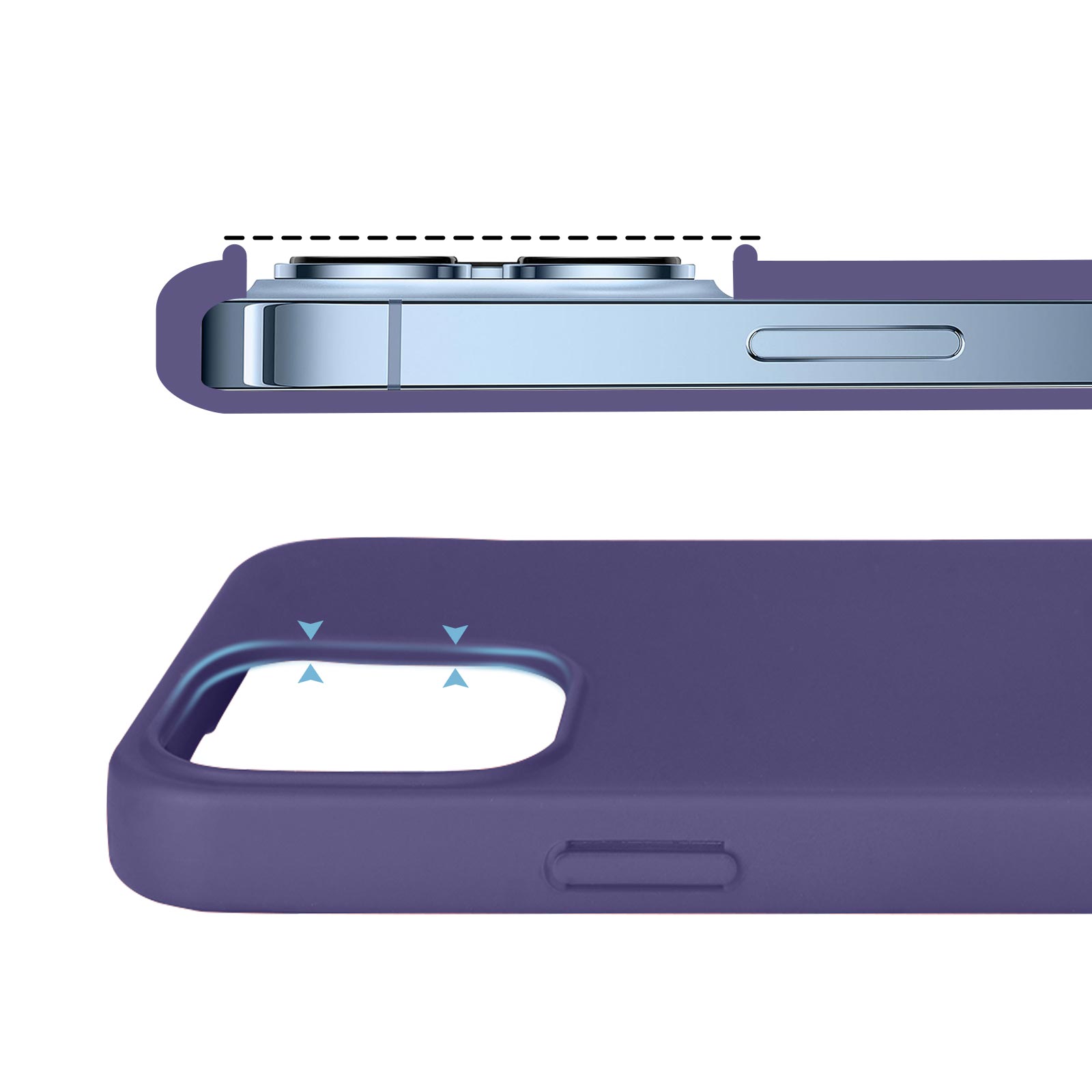 POINT&GO Coque En Silicone TPU Pour IPhone 13 | Couleurs