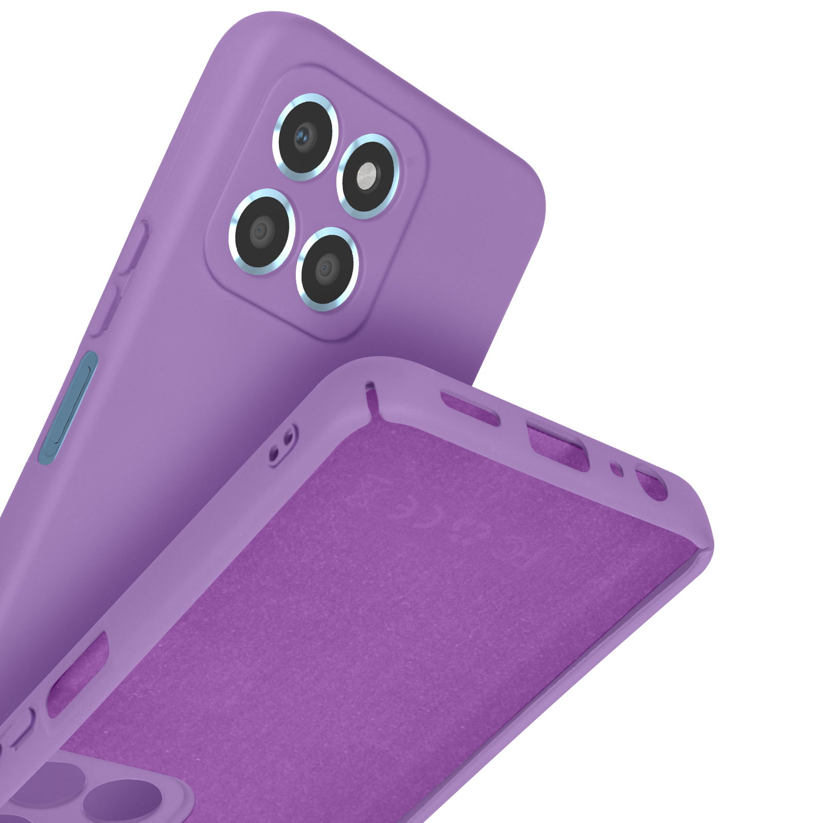SEAHAI Trasparente Cover per Honor 70 Lite 5G / Honor X6 / Honor X8 5G, Rugged Custodia Full Body Antiurto Rigida PC Soft TPU Sottile Bumper Silicone Protettiva Case - Viola Chiaro