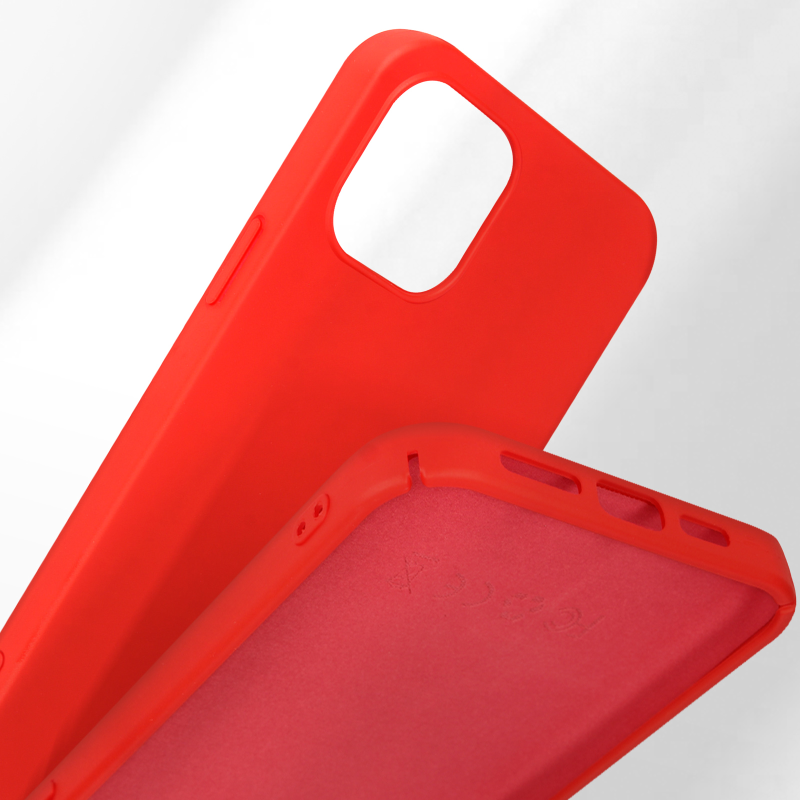 Custodia IPhone 13 Morbida Gomma TPU Rossa - Protezione Antiurto Anti Graffio