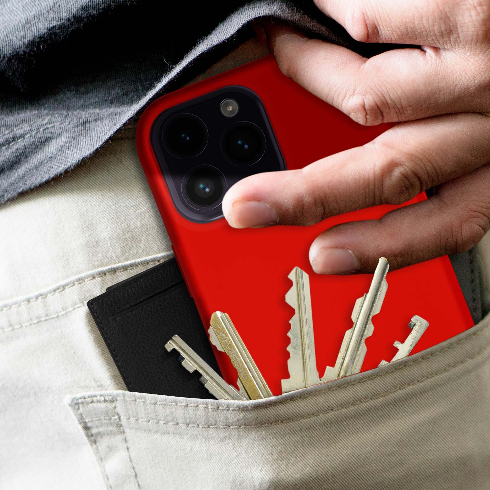 Custodia in Silicone con Fotocamera Protetta Rossa per Xiaomi Redmi Note 14 Pro e 14 Pro Plus - Italiano