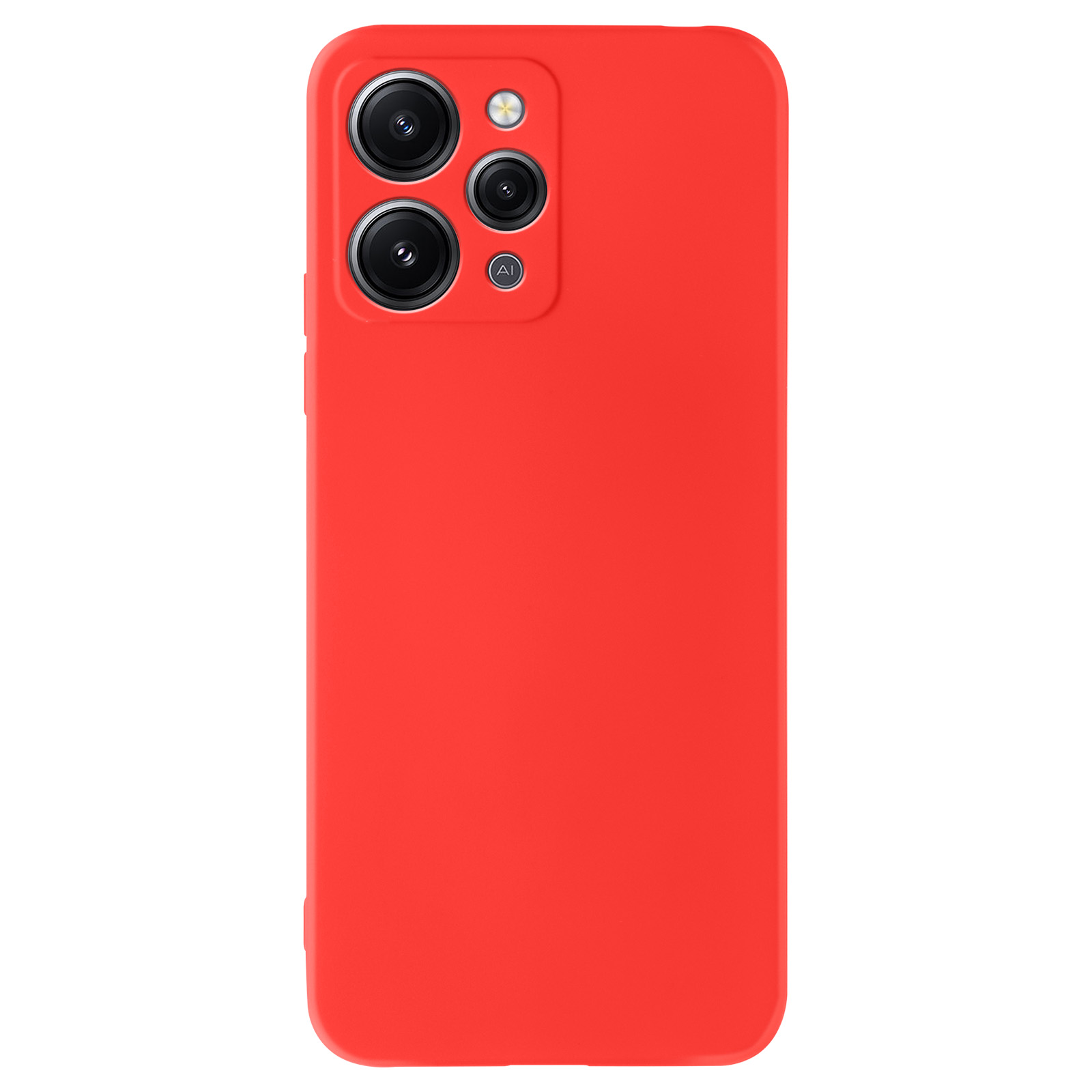 Fast Cover Silikon Handyhlle fr Xiaomi Redmi 12, Schutzhlle mit  Soft-Touch Design  Rot - German