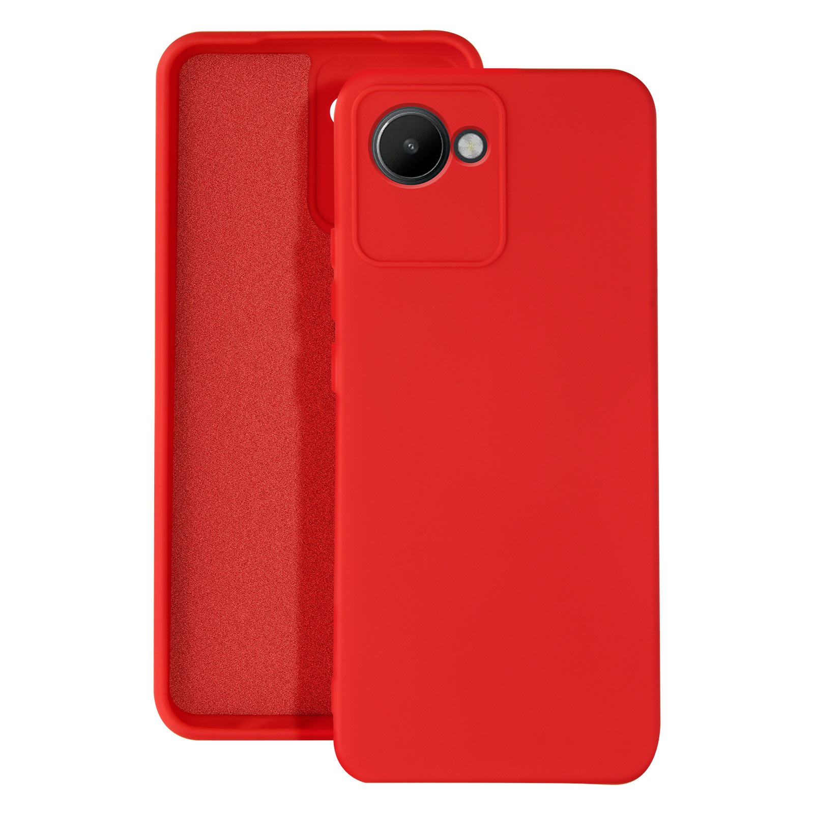 vingarshern Cover Realme C30 Custodia e Vetro,Morbido Bordo Case Realme C30 Cover Silicone+Vetro Temperato Posteriore Con Motivo HD,Cellulare Cover Realme C30 Con Cordino,Foto02