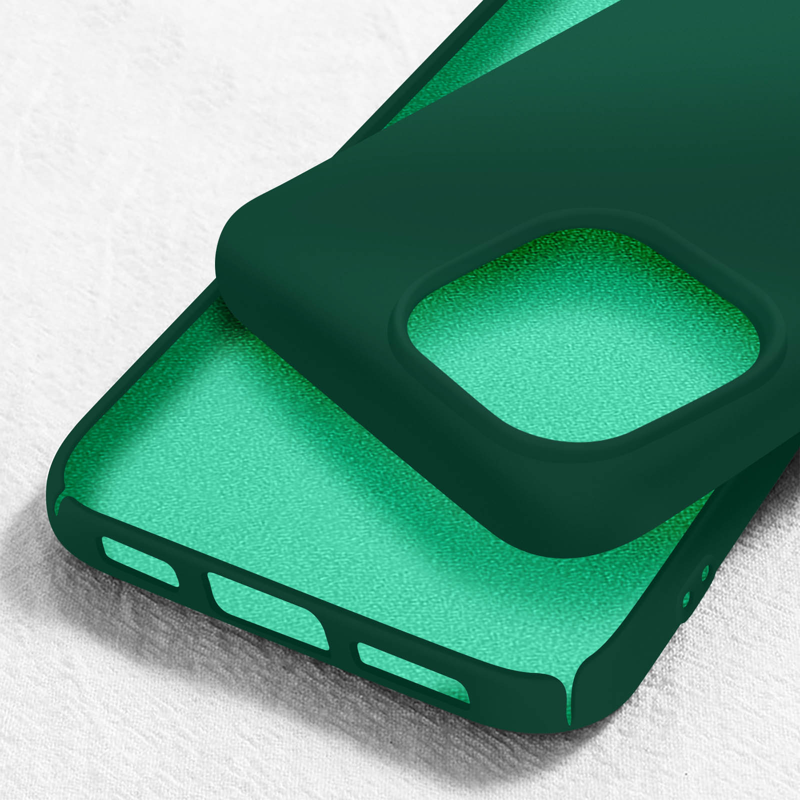 HGH Cover Opaca Per IPhone 15 6,1": Protezione Militare Antiurto, Retro Traslucido, Anti-impronte, Verde Scuro