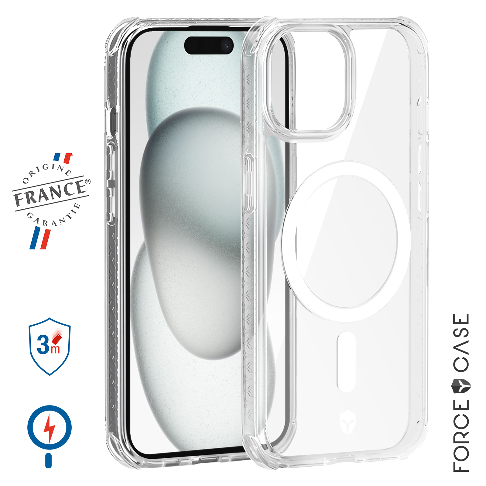 FORCE CASE - Cover Rinforzata Per Iphone 11 Pro Max Life, Trasparente