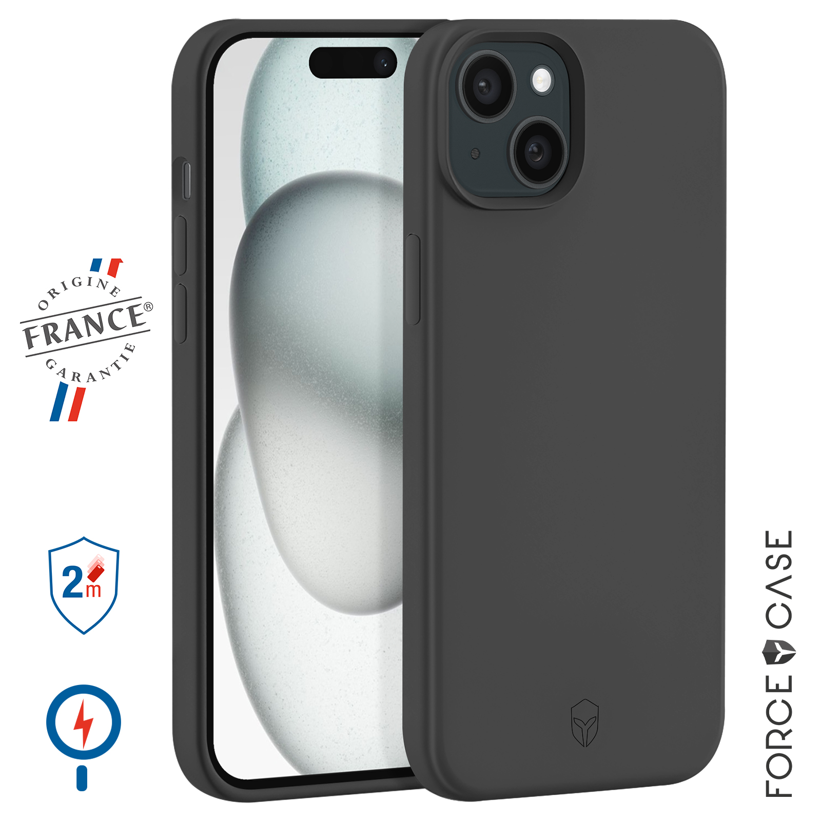 Custodia IPhone 15 Plus Antiurto Rugged Con Protezione 360° – Cover Indistruttibile Con Schermo Integrato, Antipolvere E Resistente All'Acqua, Militare, Colore Nero