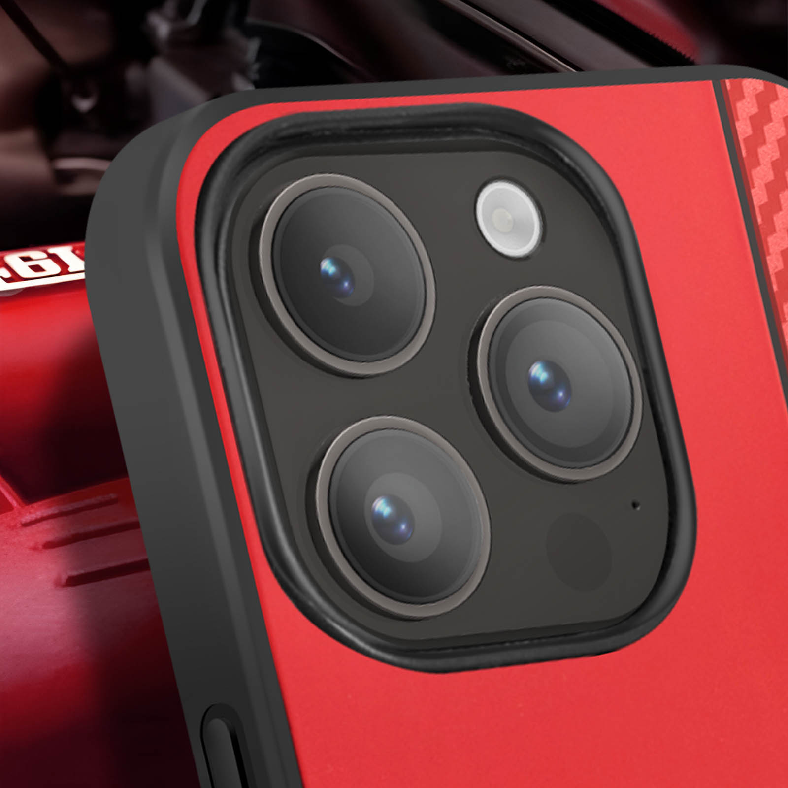 CG MOBILE Ferrari Phone Case for iPhone 13 Pro in Gradient Red On Track Collection, Anti-Scratch, Comfortable & Durable Hard Case with Easy Snap-on, Shock Absorption & Signature Logo