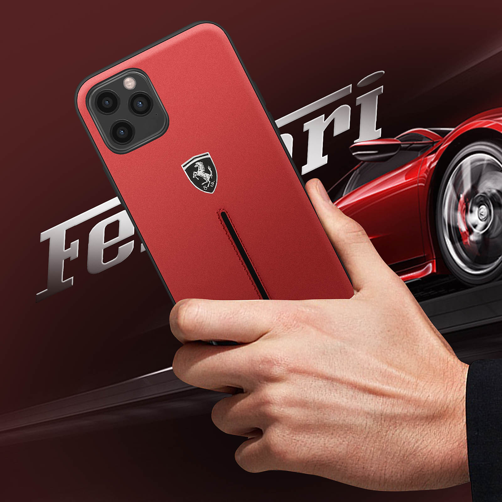 Coque Rigide Ferrari Pour IPhone 14 Pro Max - Rouge Officine - Protection PET