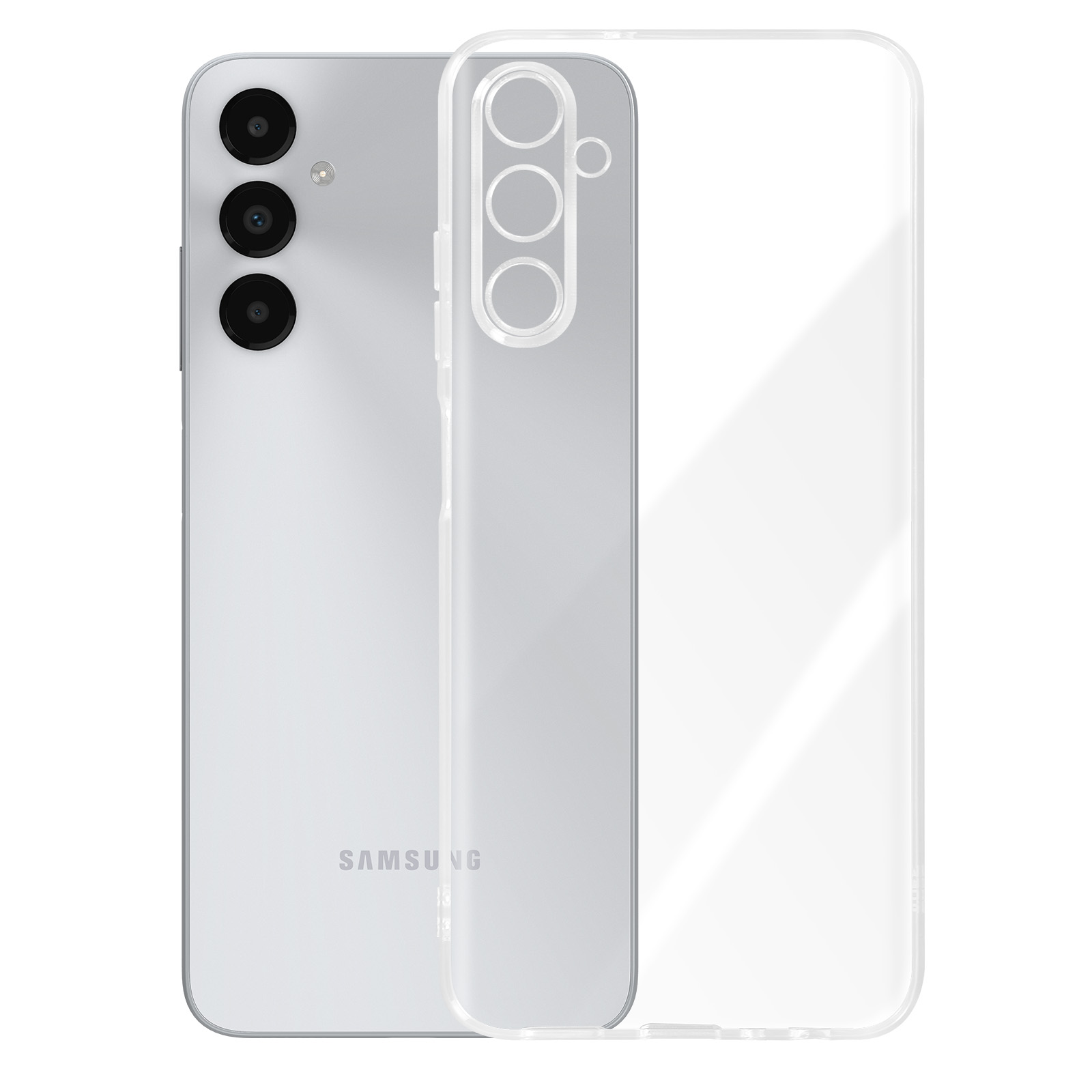 ivencase Cover Compatibile con Samsung Galaxy S23 5G con 2 Pezzi Vetro Temperato, Crystal