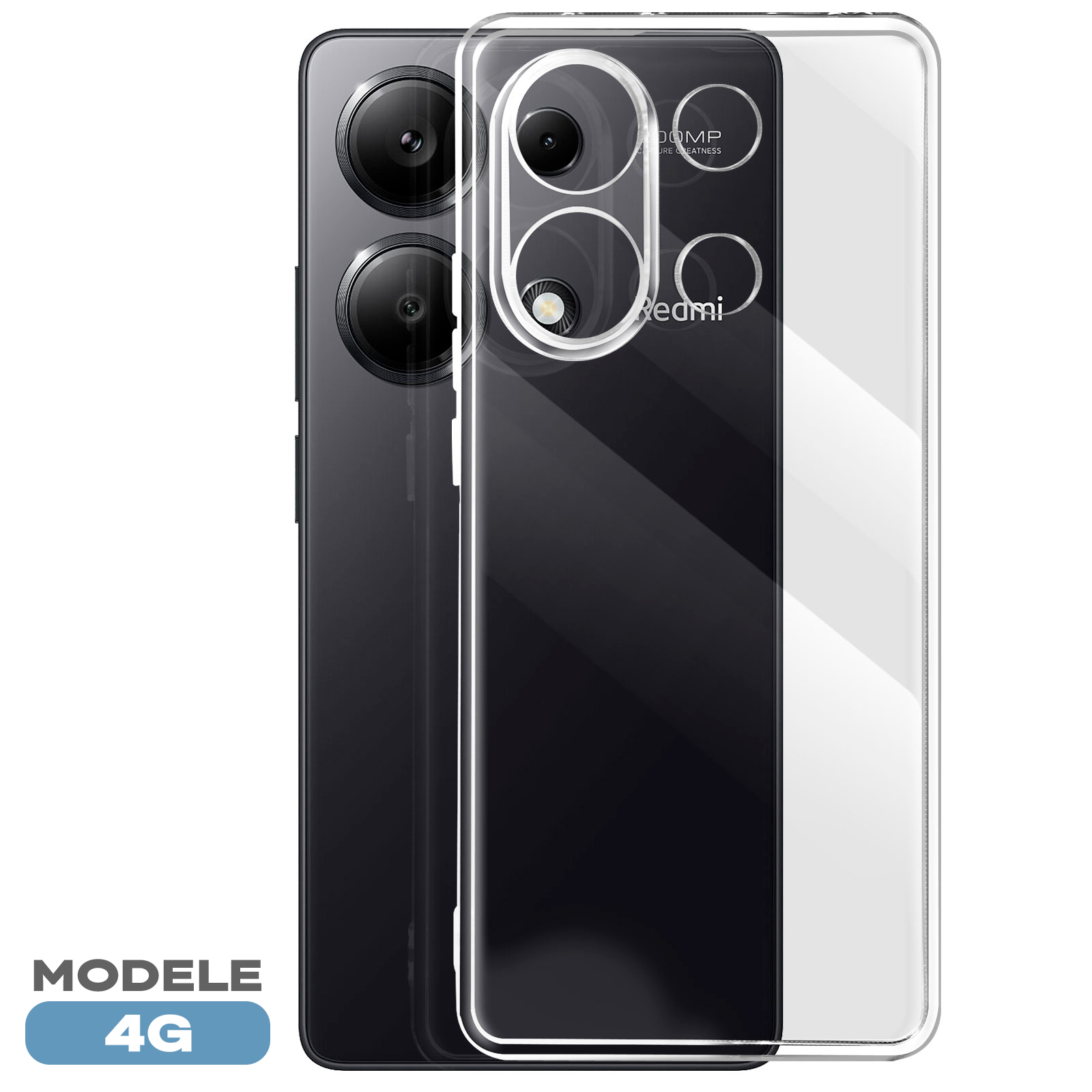Coque Silicone Souple Transparente Avizar Pour Xiaomi Redmi Note 13 Pro 5G - Protection Fine Et Légère