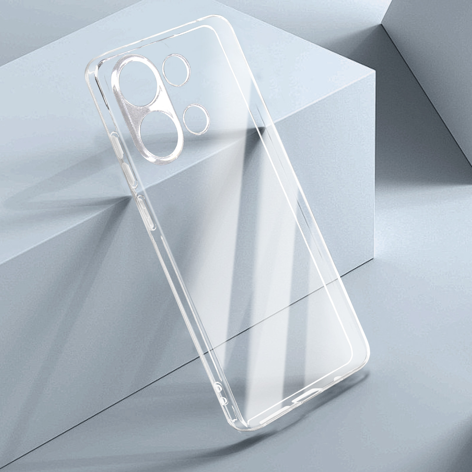 Custodia Morbida KEJI In TPU Trasparente Per Xiaomi Redmi Note 13 Pro 4G / Poco M6 Pro 4G - Silicone Flessibile Sottile 1mm, Anti Graffio - 4