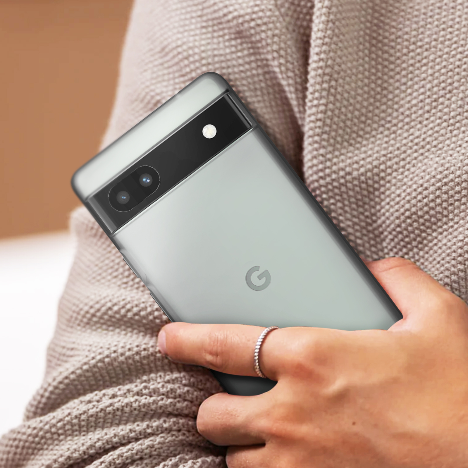 Verco Custodia per Google Pixel 6a, cover per Pixel 6a, trasparente, sottile e trasparente, in silicone trasparente