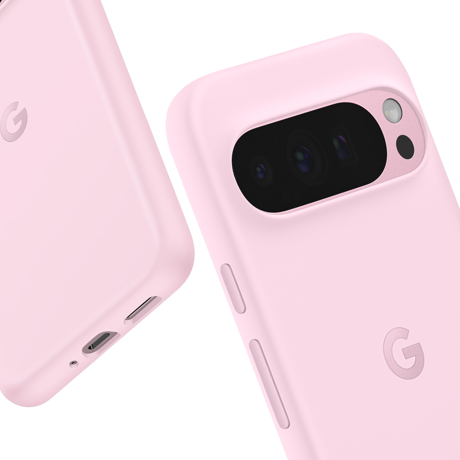 SEAHAI Case For Google Pixel 9, Very Thin Liquid Silicone Soft Gel Case Cover With Shockproof Airbag Design, Stylish Matte Finish TPU Bumper Case - Pink