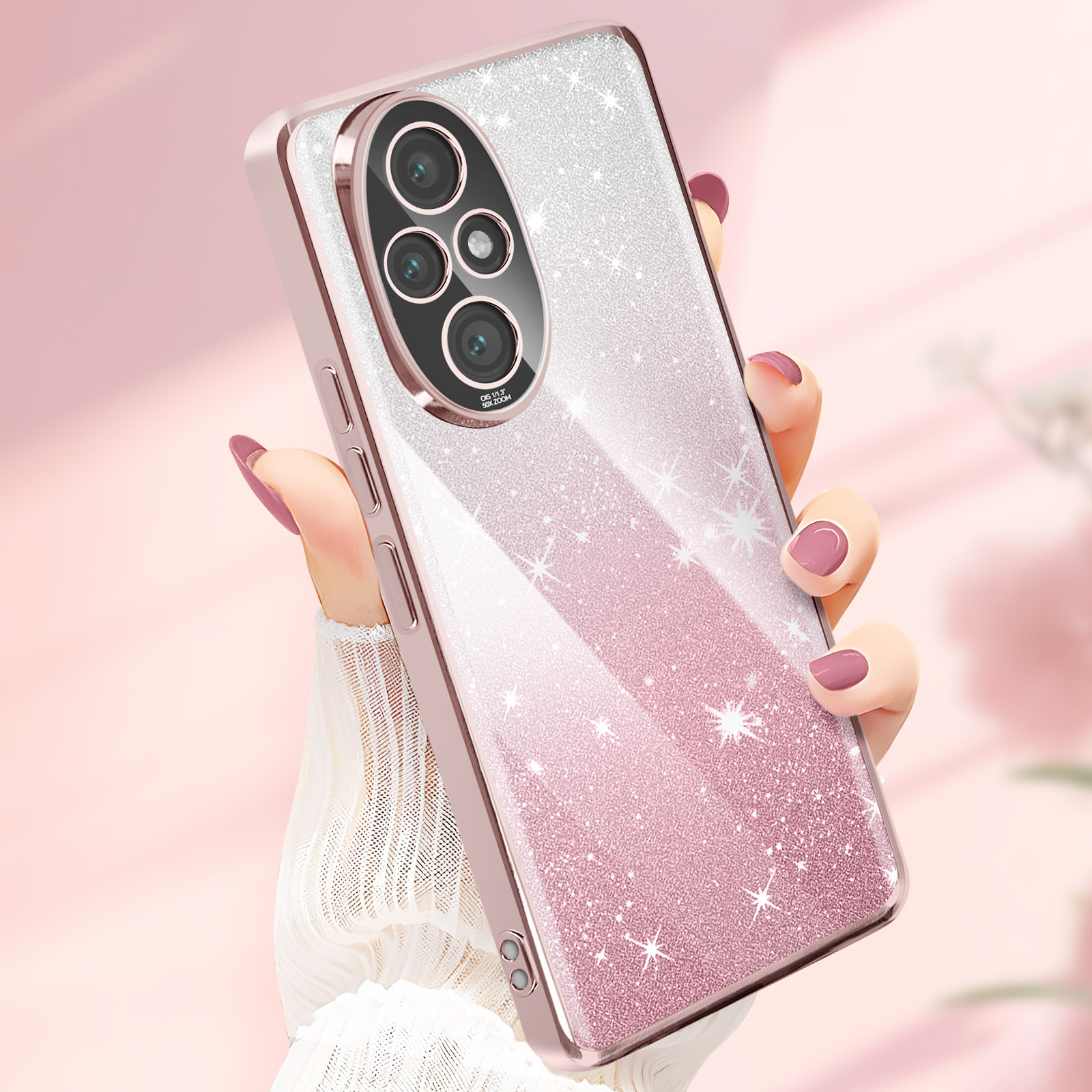 Cover Per Honor 70 Con Cuori 3D | Custodia In Silicone Morbido Bianco, Design Carino, Protezione Fotocamera, Antiurto Per Ragazze