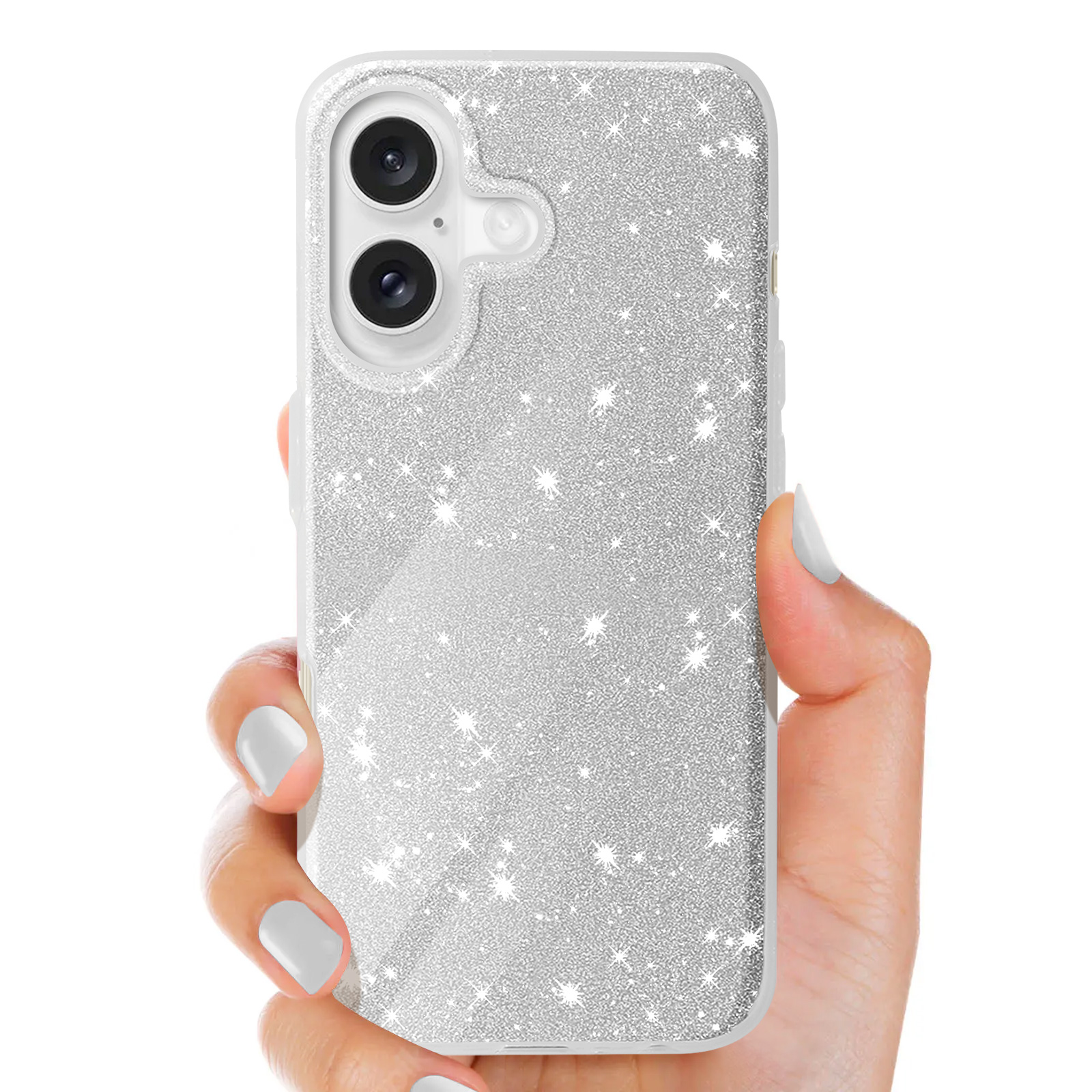 ERT GROUP Custodia Glitter Per IPhone X/XS - Laterali Colorati Argento - 2