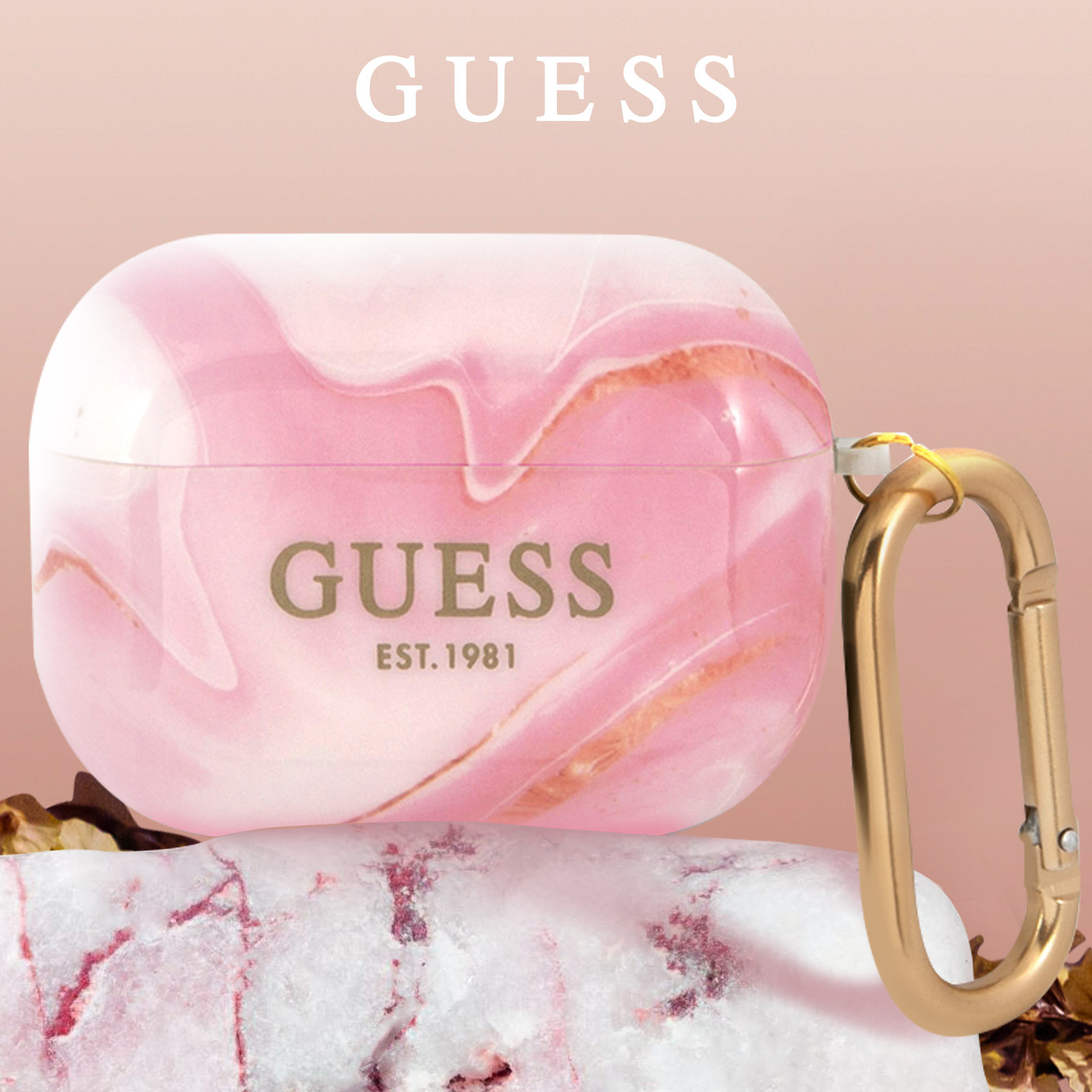 Karl Lagerfeld KLAPUKHGP - Custodia per AirPods Pro, con glitter, colore: Rosa