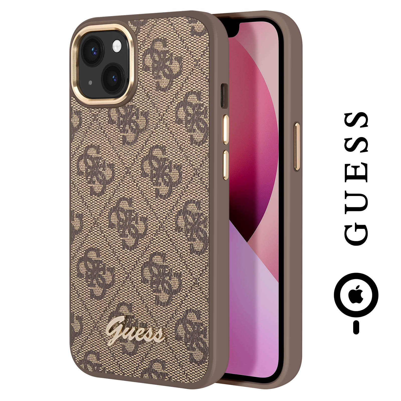 Coque Guess 4G avec logo strass pour iPhone 17 Pro Max MagSafe et Protection