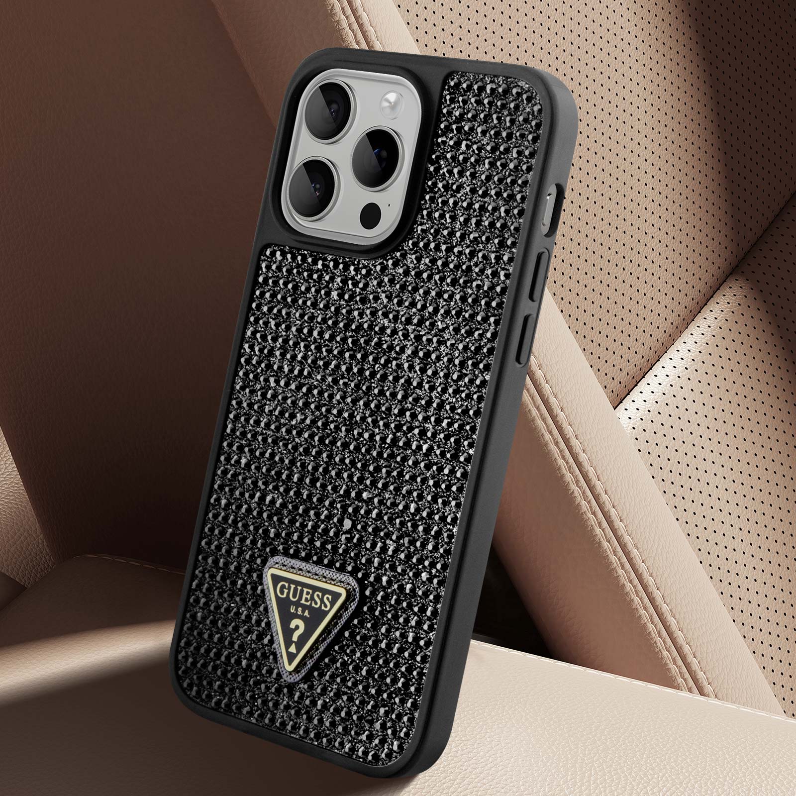 CG Mobile Guess - Custodia per iPhone 15 Pro Max con strass e