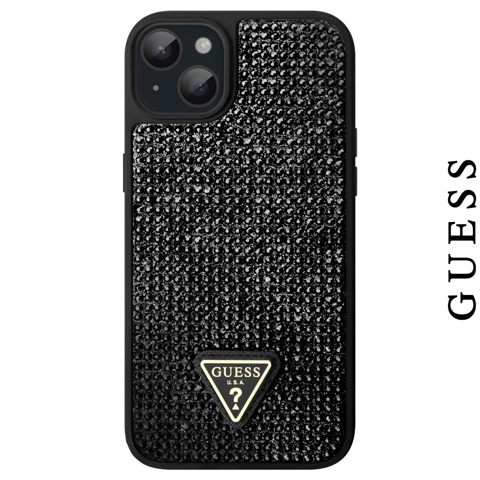 Guess Triangle Diamond Strass Hlle Schwarz fr iPhone 15 - German
