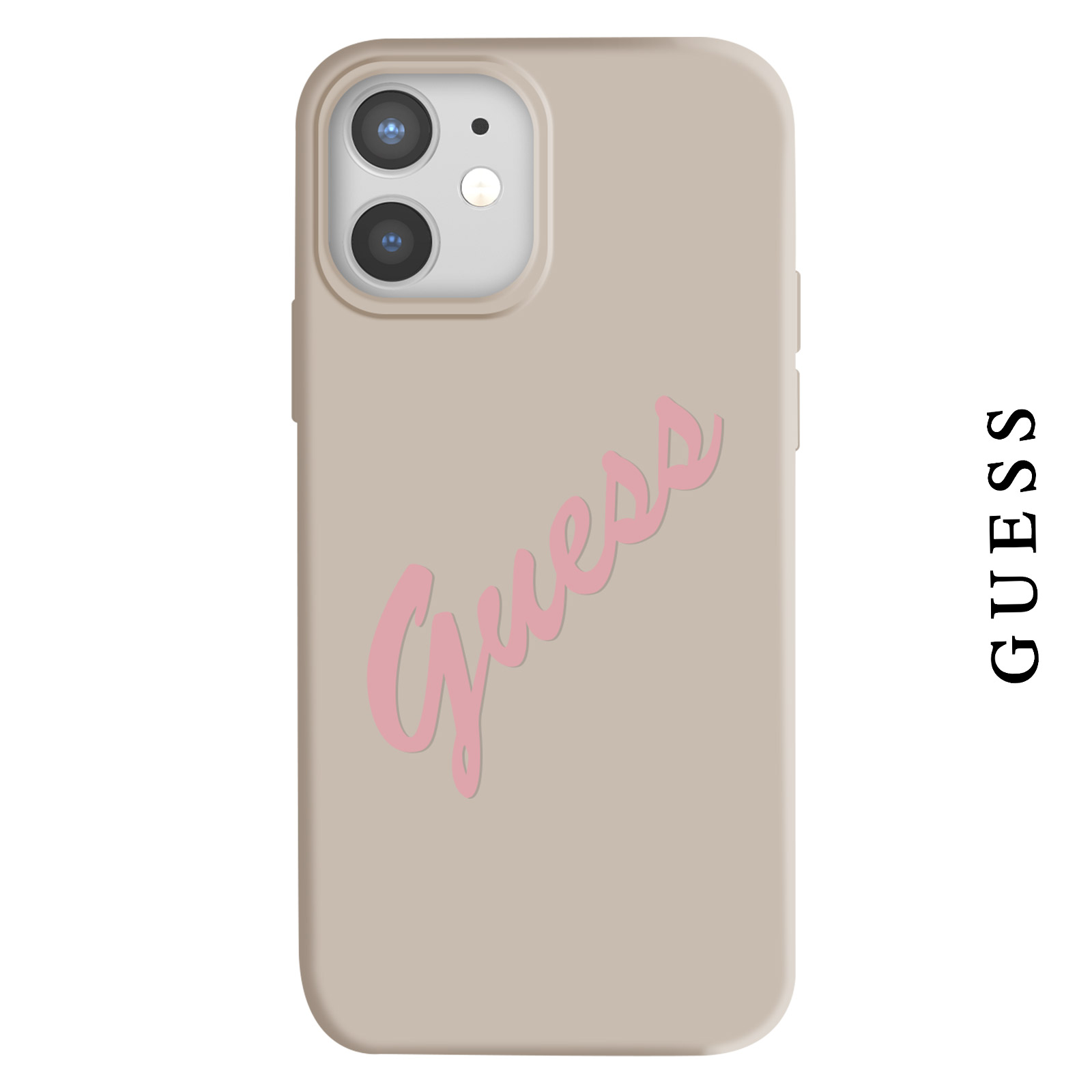 Guess Vintage Silikonhlle Beige fr iPhone 12 und 12 Pro - German