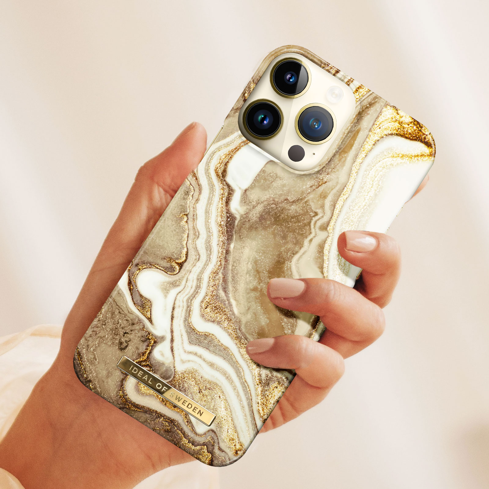 iDeal of Sweden Coque arrière Mirror pour Apple iPhone 14 Pro - Gold
