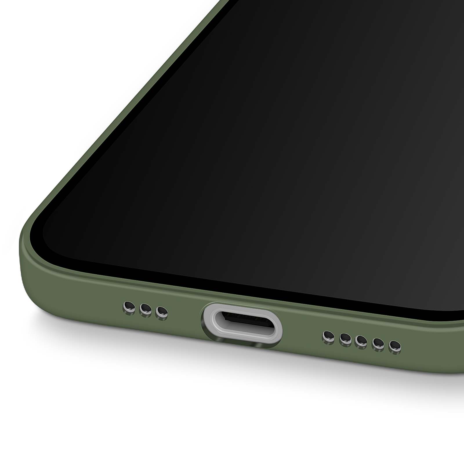 NALIA Custodia Magnetica Robusta per iPhone 16 Pro Max - Anello Supporto 360° & Compatibile MagSafe - STORMGUARD (Cover Outdoor) - Marchio Tedesco, Colore :Verde Titanio