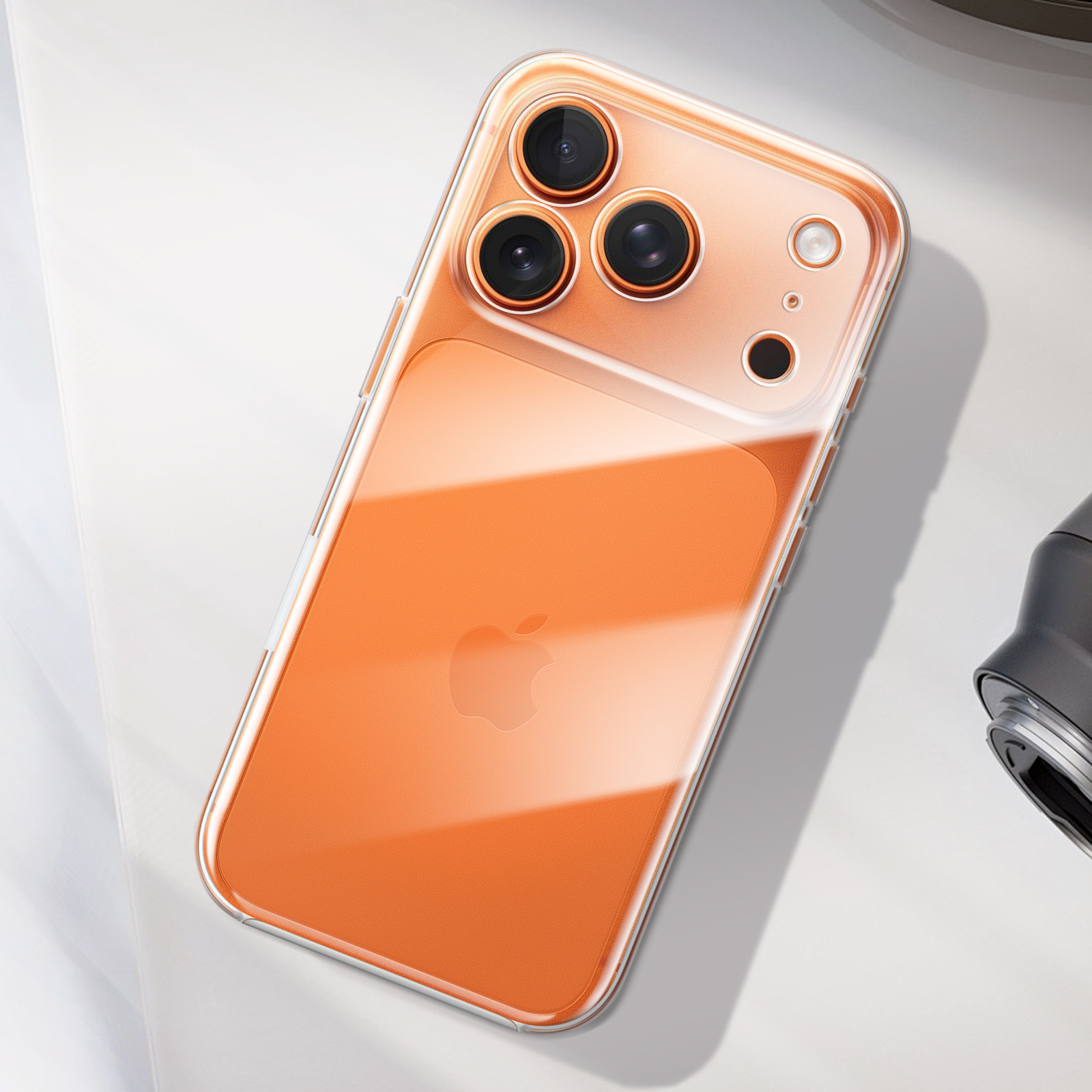 Custodia IPhone 14 Pro Max Abbery – Trasparente Con Glitter E Protezione Fotocamera, Morbida Al Tocco - 3