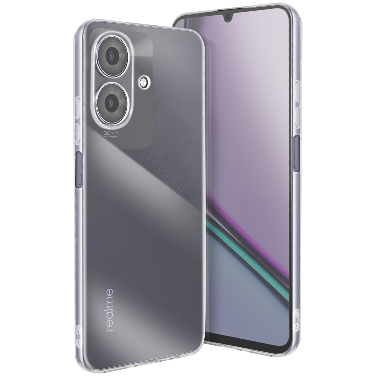 YAMCCCSE Custodia Girocollo Per Realme Note 60 – Trasparente In TPU Flessibile Con Cordino Regolabile, Antiurto E Pratica Per Viaggi E Uso Quotidiano