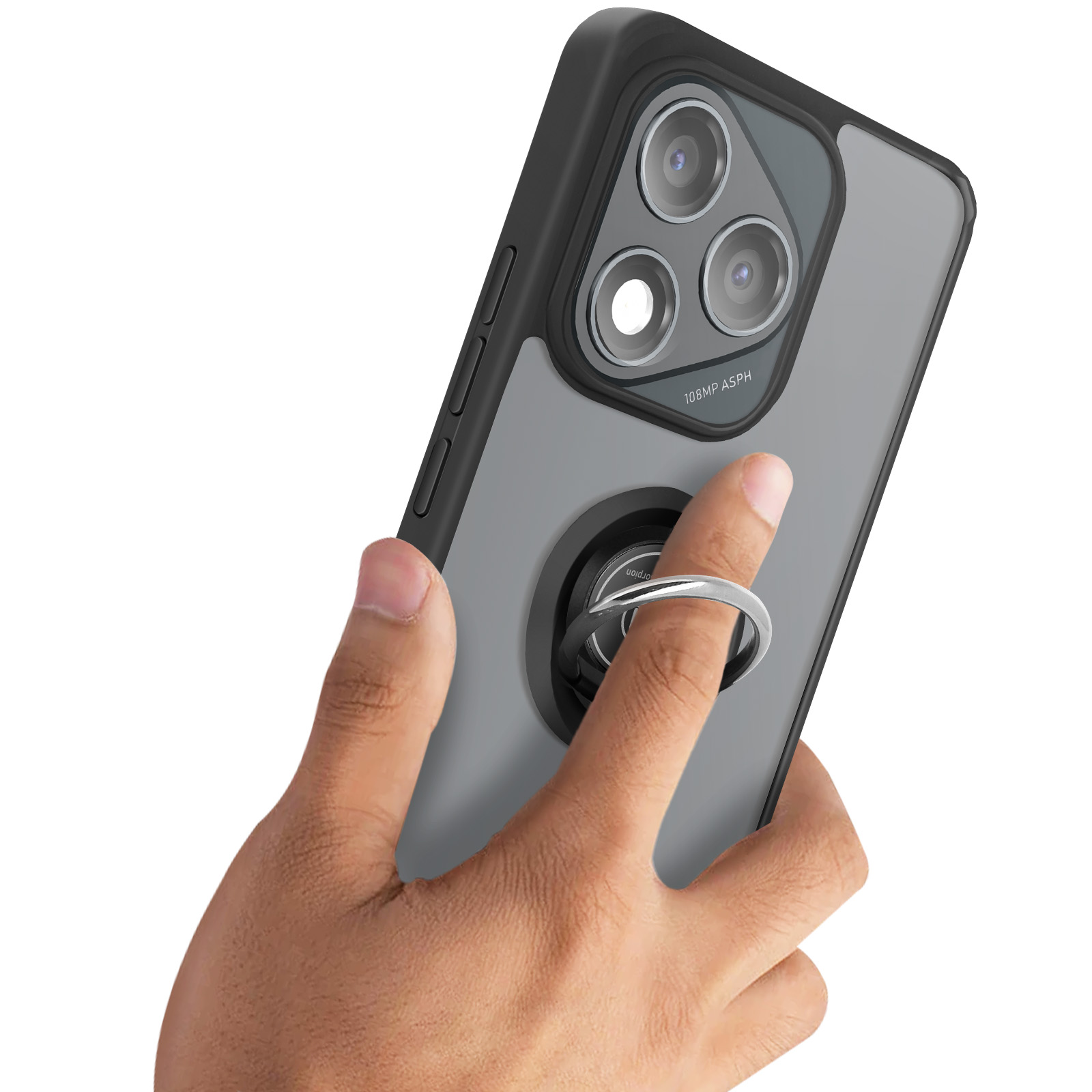 Custodia Honor 400 Lite Armor: Antiurto Con Bumper Silicone E Anello Magnetico Integrato - Nero - 5