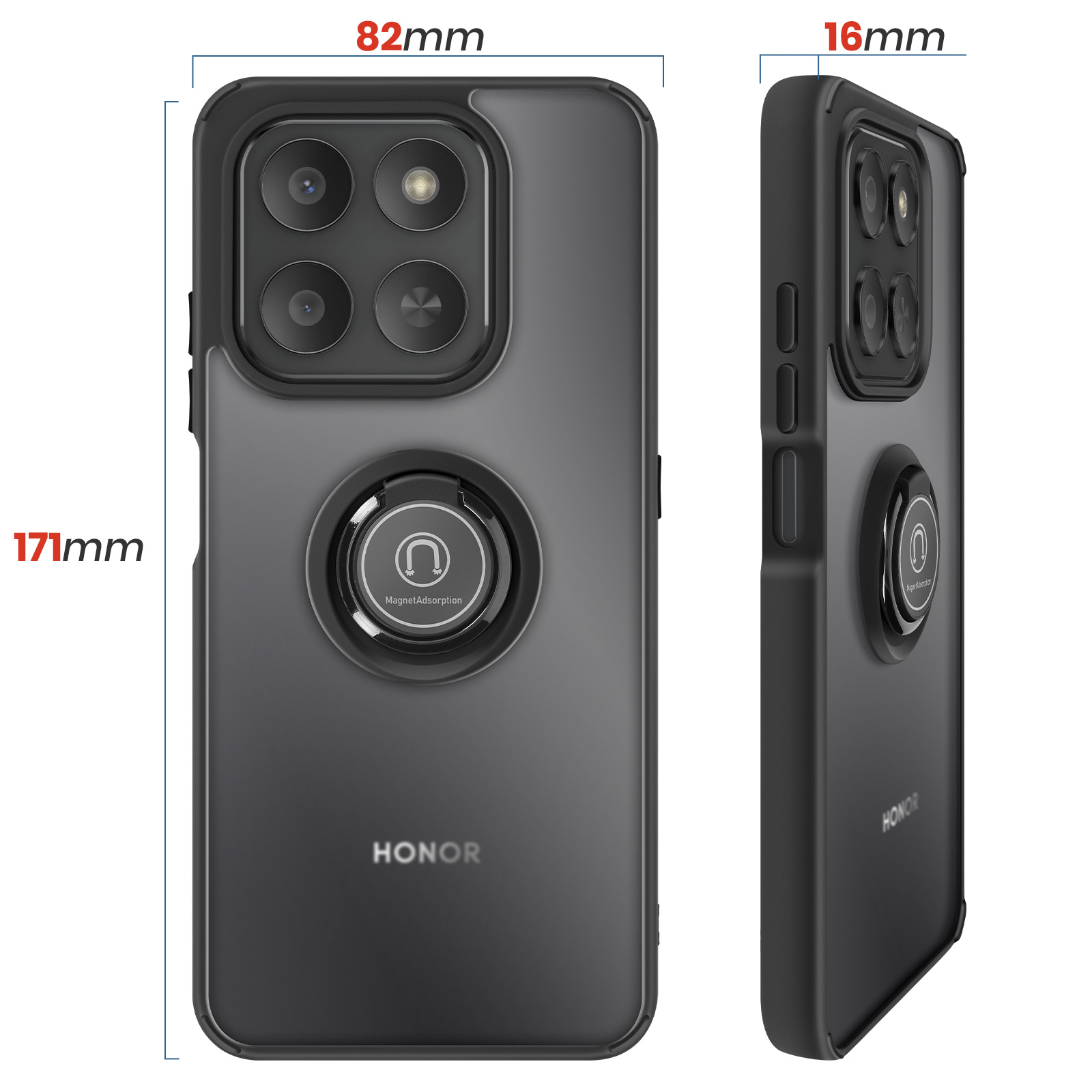Per Honor 400 Smart 5G/4G Custodia Magnetico Anello Armatura Per Honor 400 Smart 5G/4G Custodia Magnetico Anello Armatura