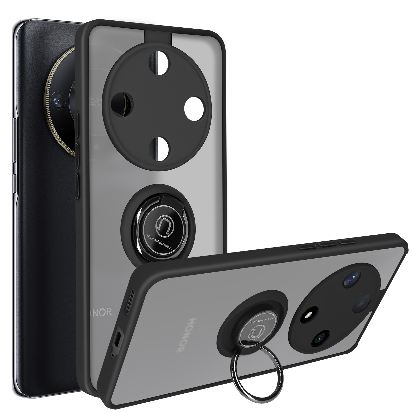 Custodia Per Honor Magic 6 Lite 5G - Cover In Silicone Morbido TPU Antiurto, Nero, Ultra Sottile
