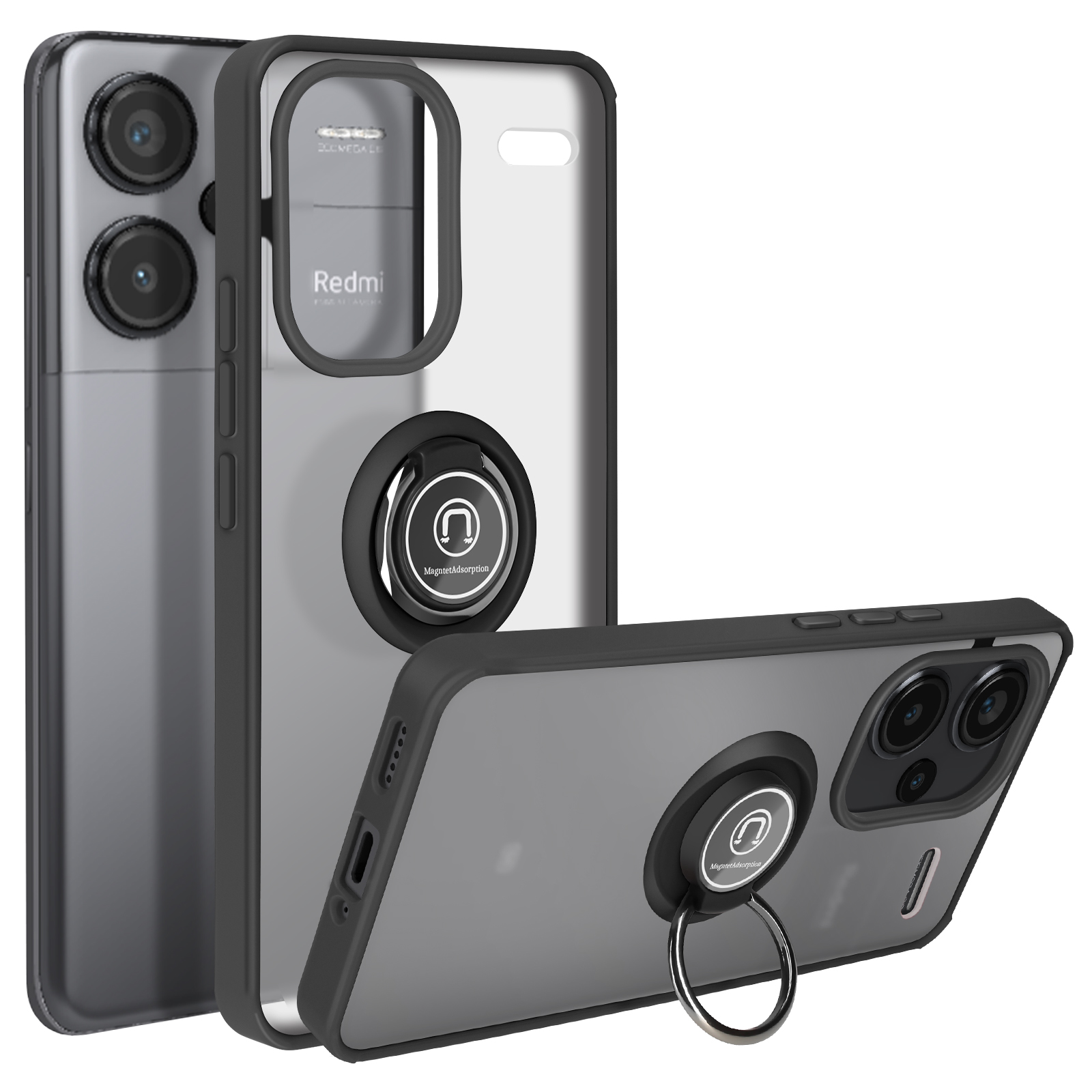 Asuwish Custodia Portafoglio Per Redmi Note 13 Pro 4G - Pelle Sintetica Blu Con 8 Slot Carte E Cinturino