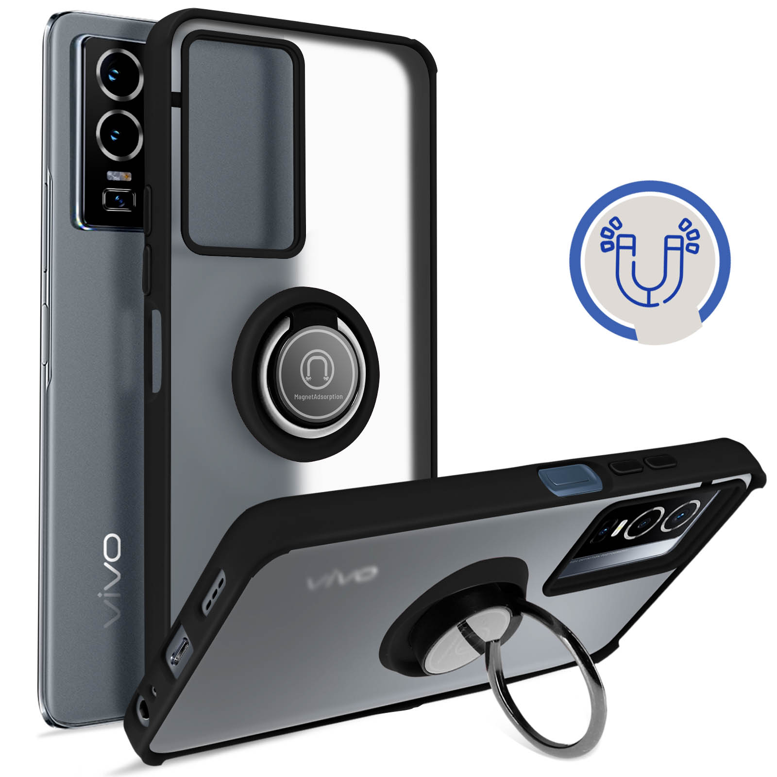 BOKYAS per Custodia vivo Y77 5G/Y75 5G/Y55 5G con Custodia per