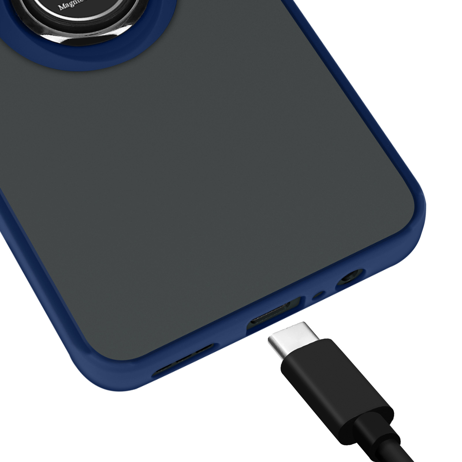 ILING Cover per Motorola Moto G55 5G, Militare Custodia con Stand