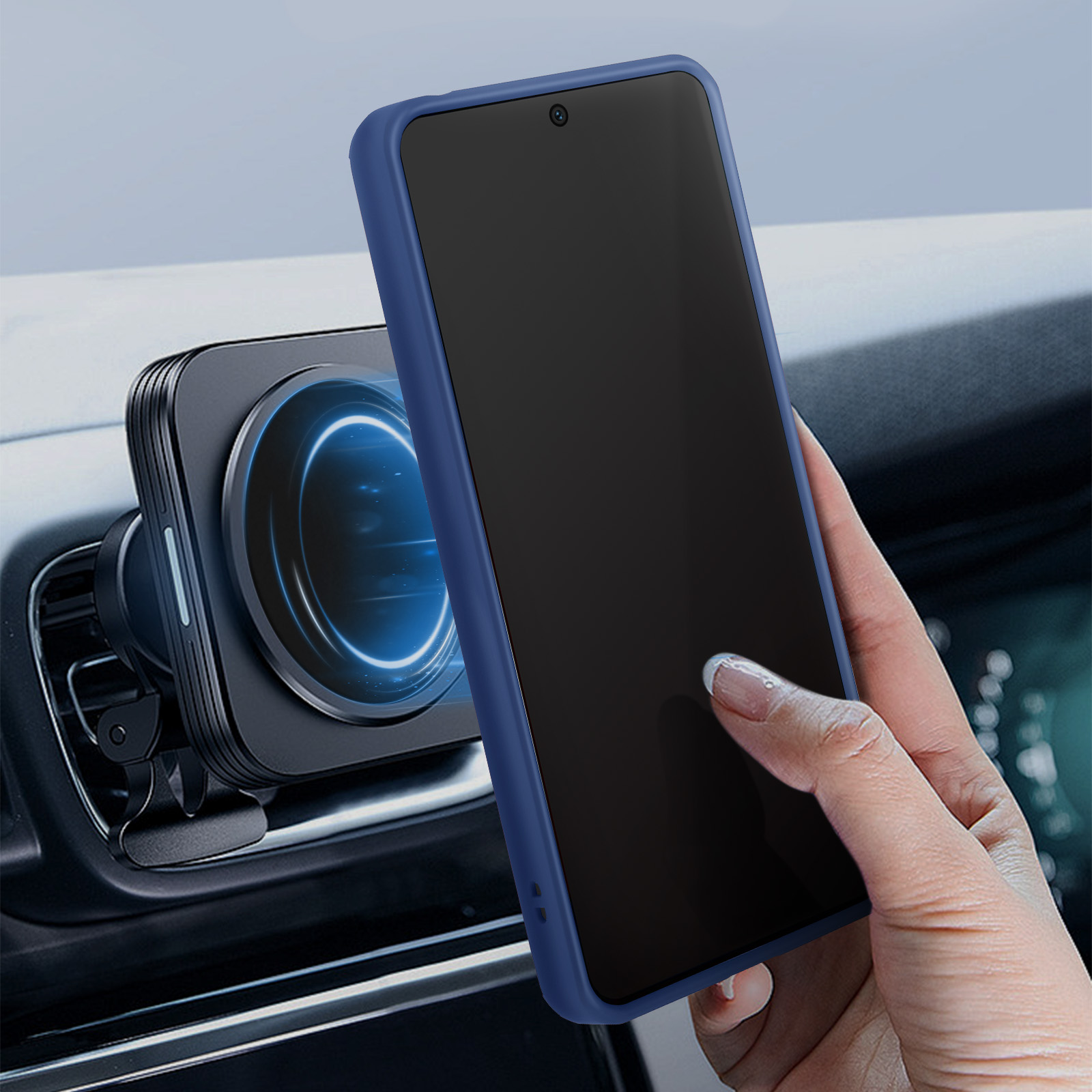 LeYi Cover Per Redmi Note 13 Pro Plus 5G Con Supporto Ad Anello E Protezione Fotocamera - Antiurto Militare, Blu