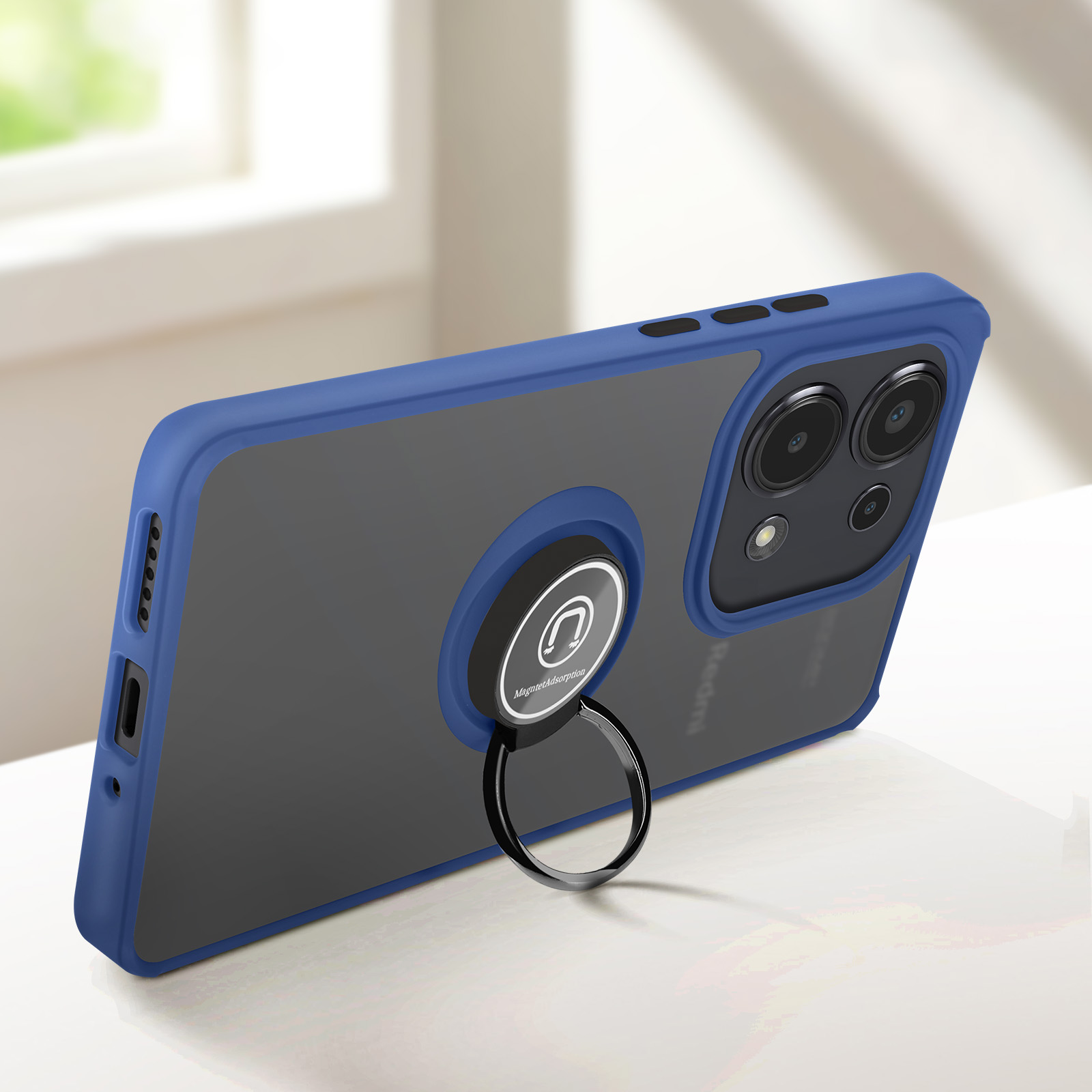 LeYi Cover Per Redmi Note 13 Pro Plus 5G Con Supporto Ad Anello E Protezione Fotocamera - Antiurto Militare, Blu