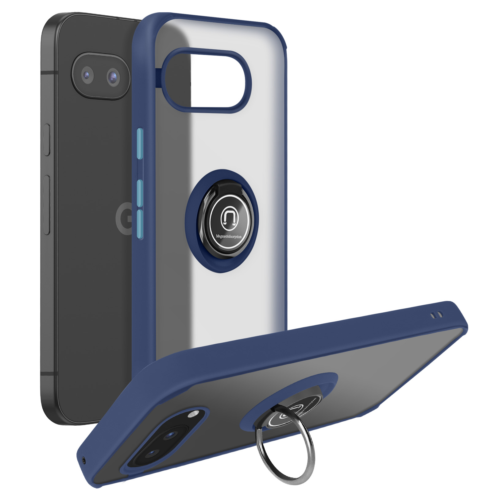 Coqinen Cover per Google Pixel 9A, Custodia Traslucida Opaca Case con Moda Leopardata Aesthetic Motivo, Sottile Antiurto PC + TPU Bumper Protettiva, Nero