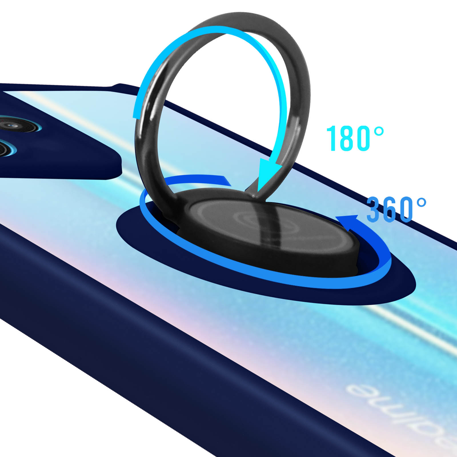 Cover per Realme 10 4G, Supporto Anello Rotante a 360 Gradi
