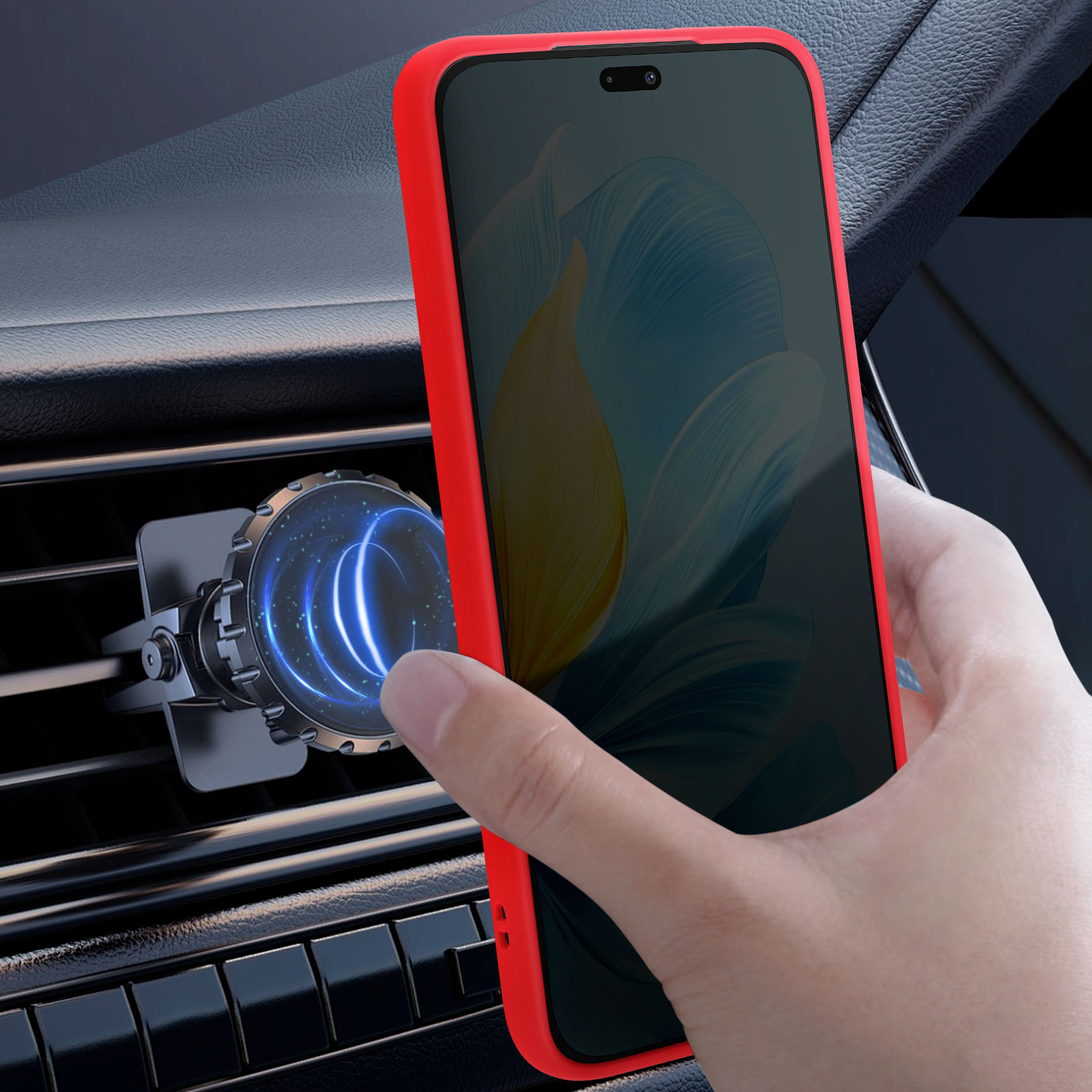 Custodia 2 In 1 + Anello Porta Telefono Per Honor 200 Lite, Cover Morbida TPU Antiurto, Nero