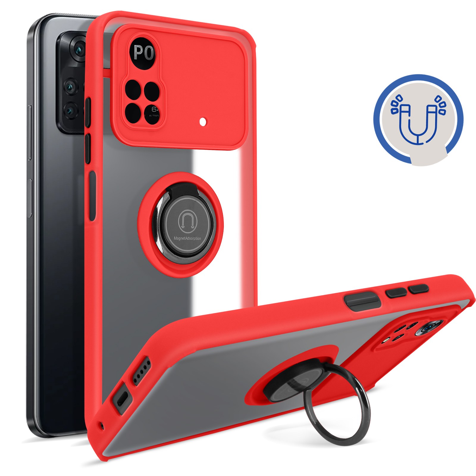 Compatible With Xiaomi POCO M4 Pro 4G Coque Fermeture Magnétique Svelte PU Cuir Antichoc