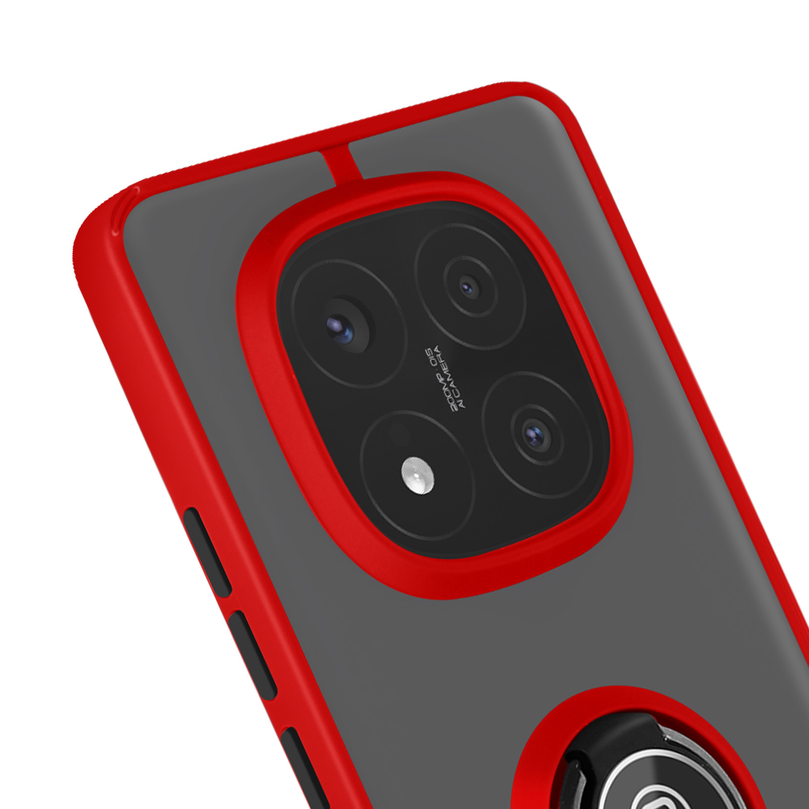 Cover con anello Xiaomi Redmi Note 14 5G Supporto integrato Rosso - Italiano