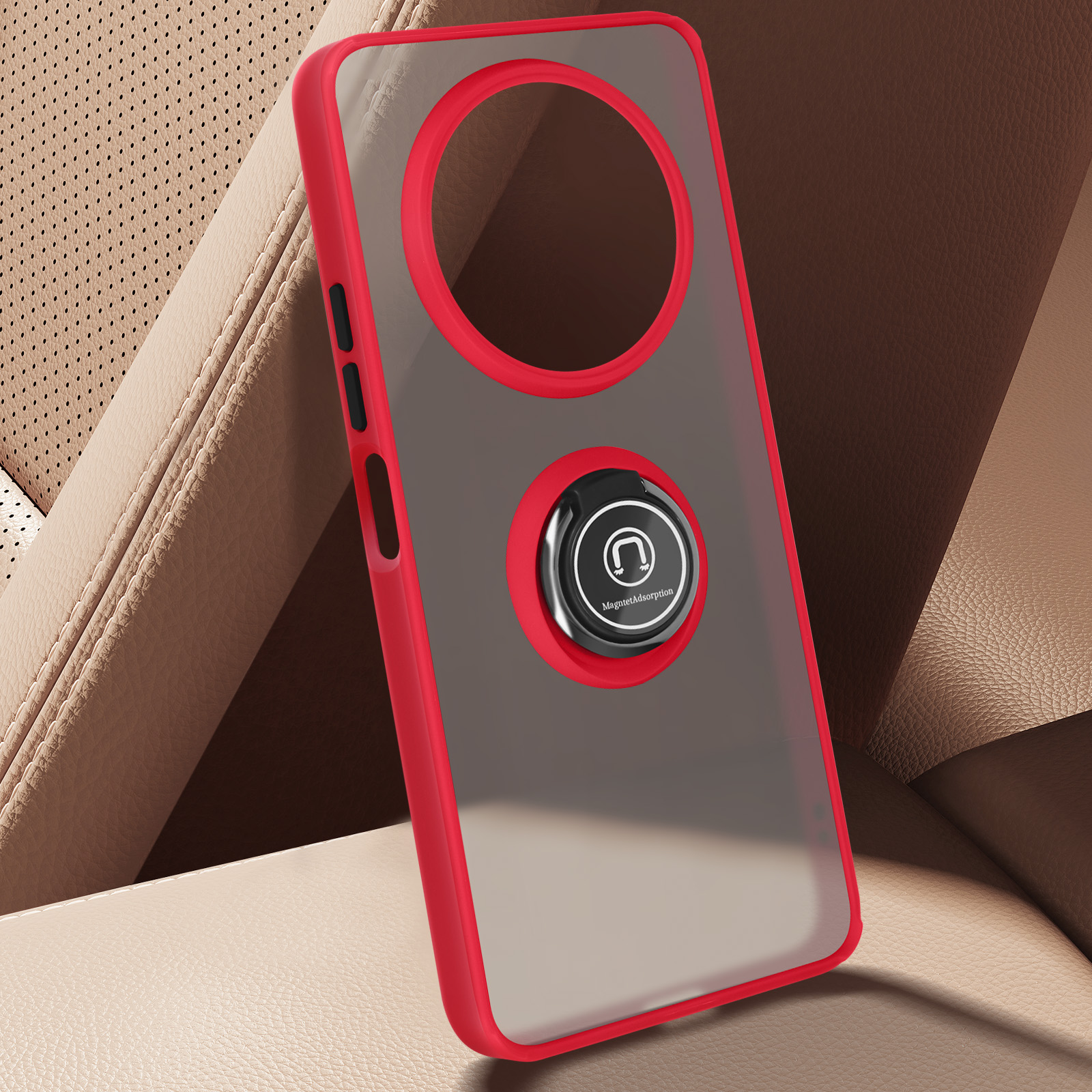MOBESV Custodia A Libro Per Xiaomi Mi A3 - Cover In Pelle Con Porta Carte E Chiusura Magnetica - Rosso Elegante