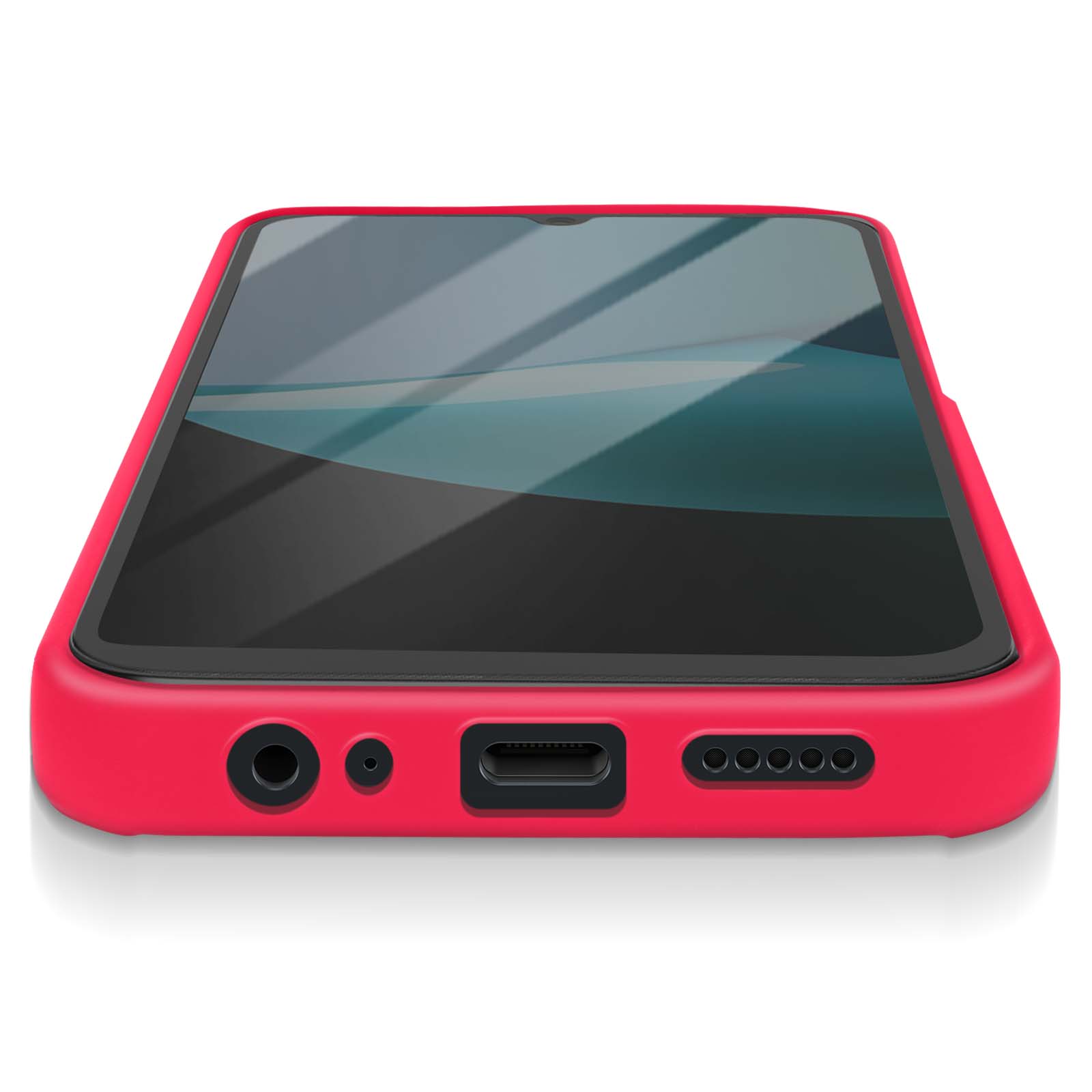 JIAFEI Cover per Realme C55 Custodia Protettiva in TPU Morbida Ultrasottile Antiurto ad Angoli Protezione per Fotocamera Schermo Gradienti Trasparenti Blu/Rosa